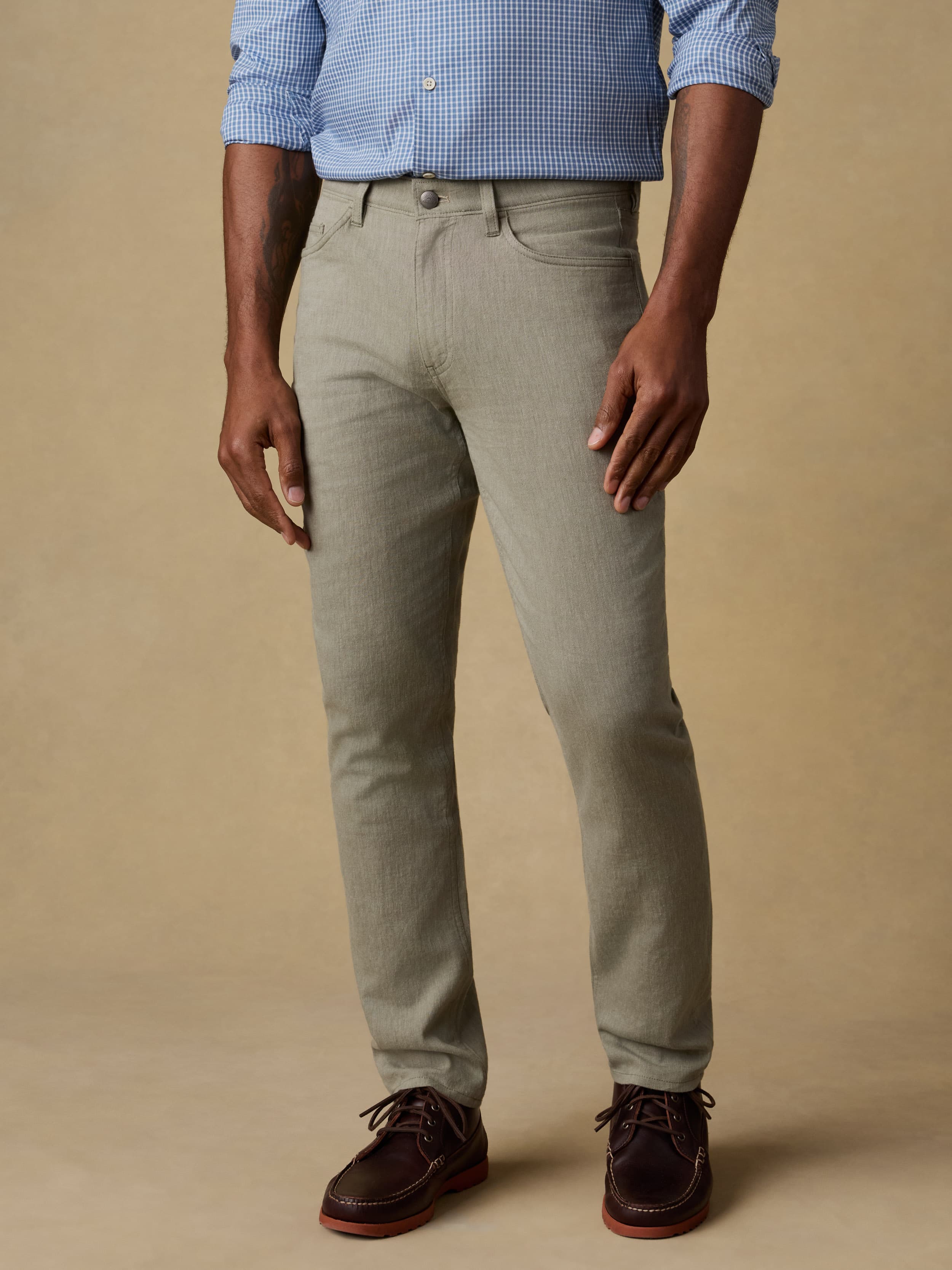 Movementâ„?Linen 5-Pocket Pant - Sage Cliff
