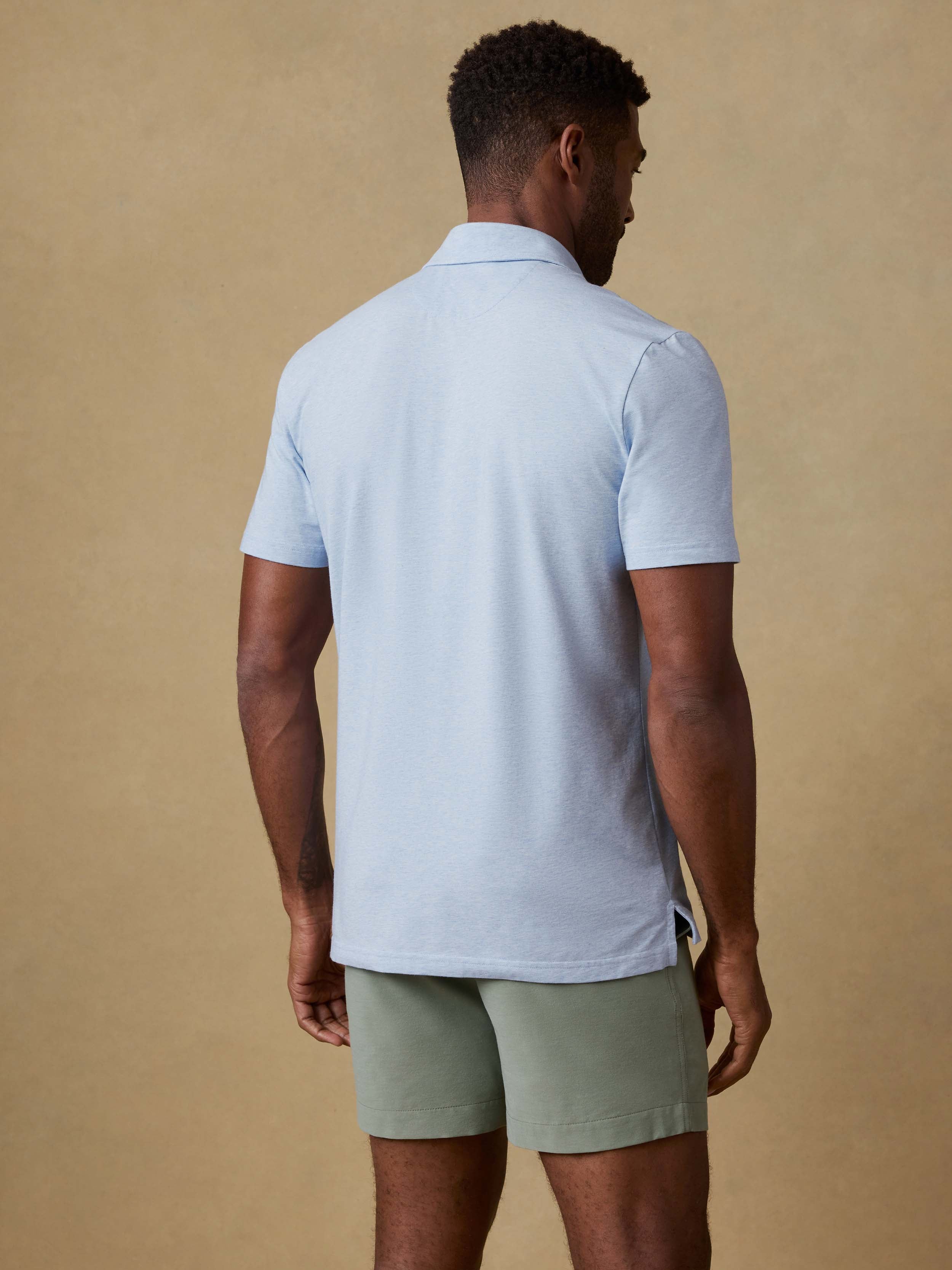 Short-Sleeve Movementâ„?Polo - Cardiff Blue Heather
