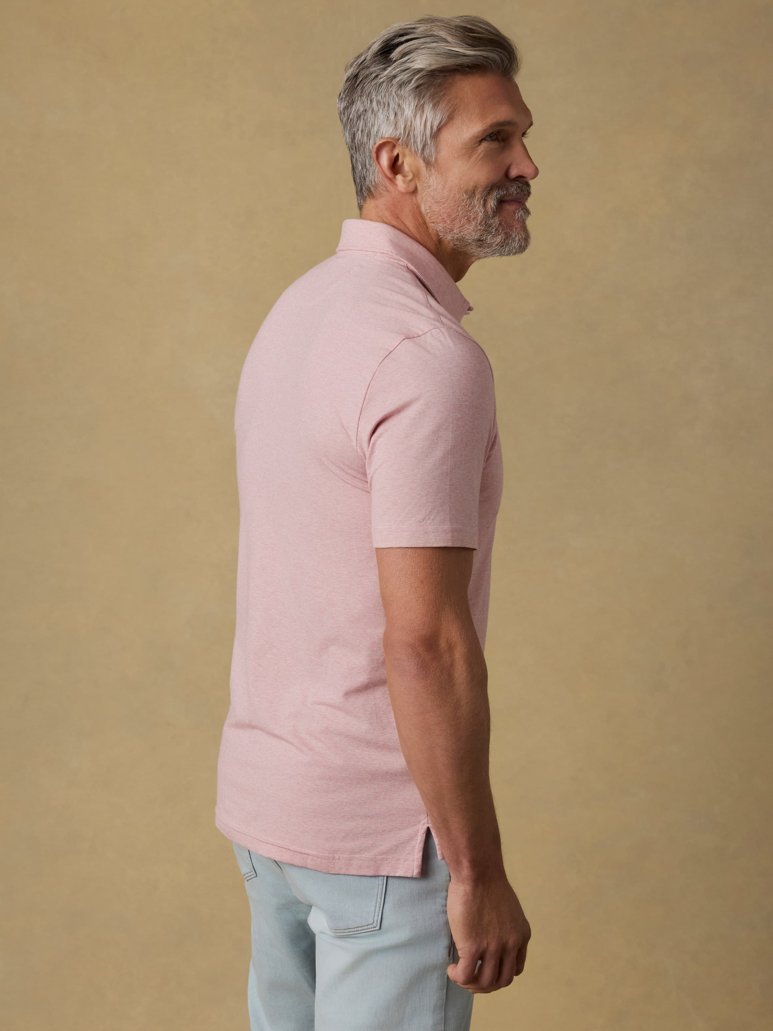 Short-Sleeve Movementâ„?Polo - Ivory Rose Feeder