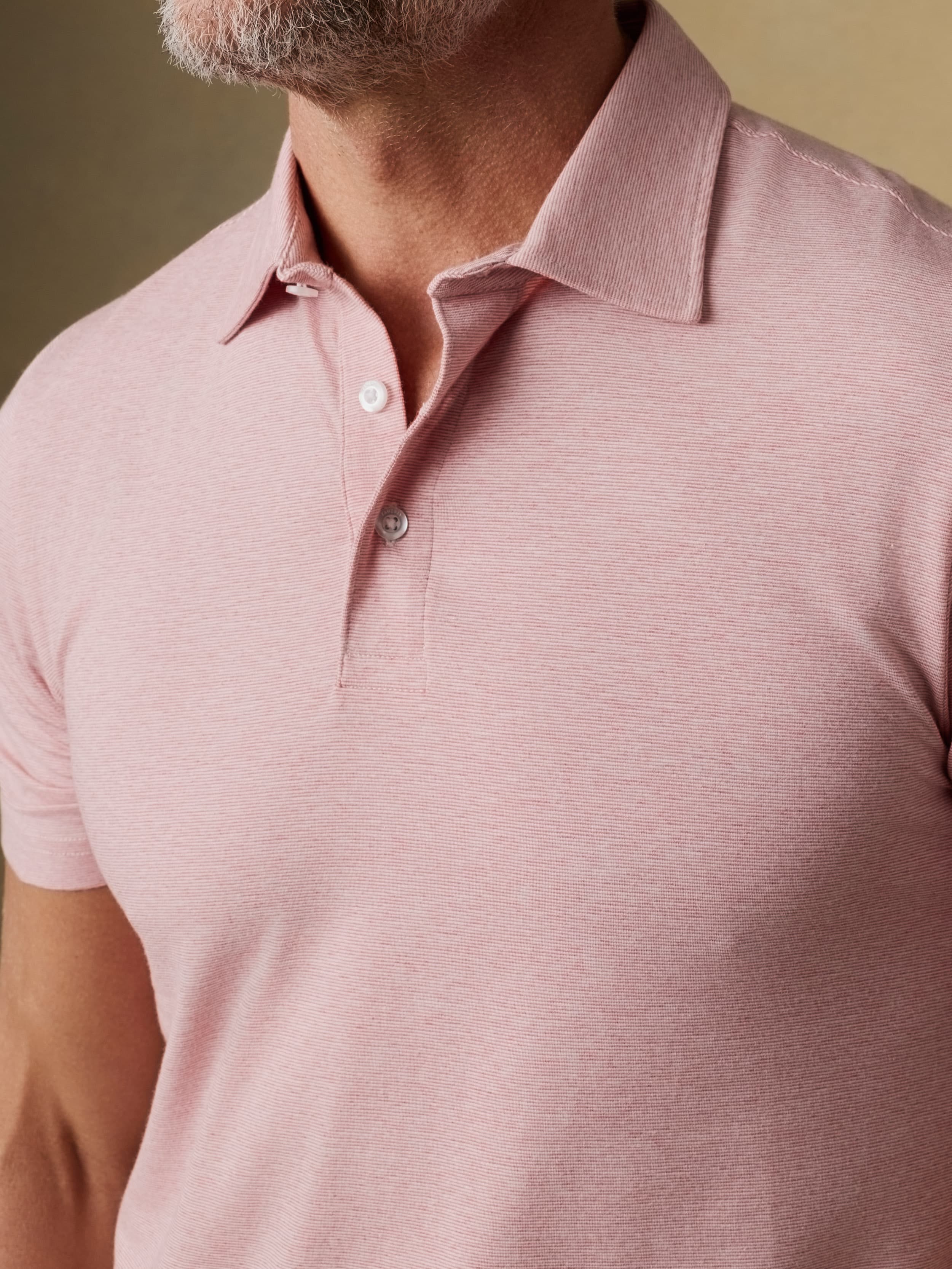 Short-Sleeve Movementâ„?Polo - Ivory Rose Feeder