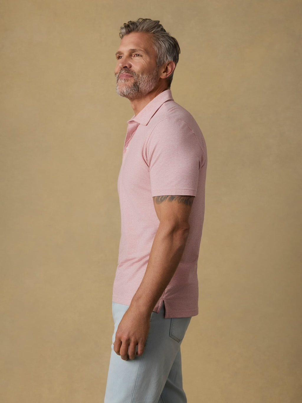 Short-Sleeve Movementâ„?Polo - Ivory Rose Feeder