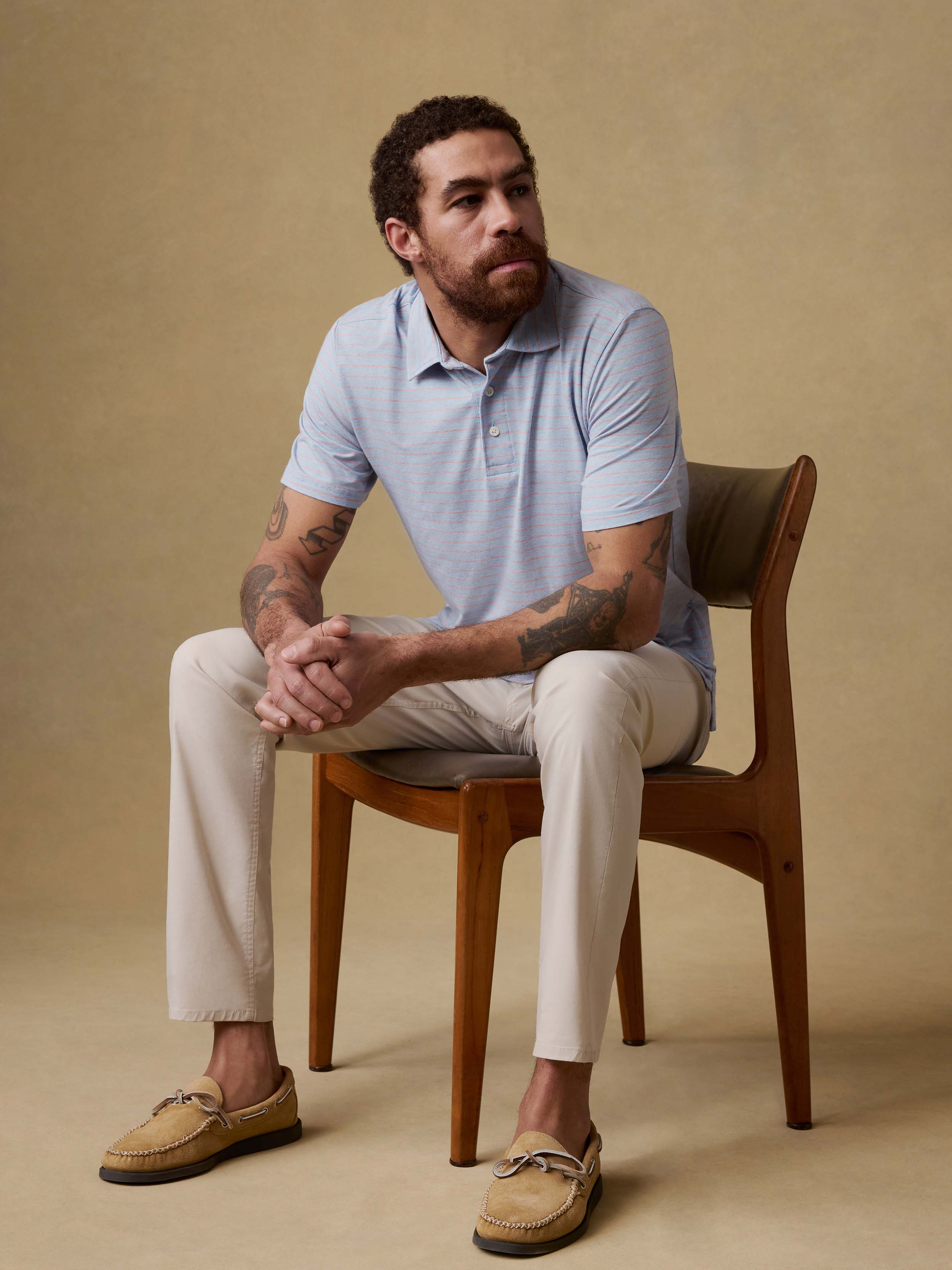Short-Sleeve Movementâ„?Polo - Vista View Stripe