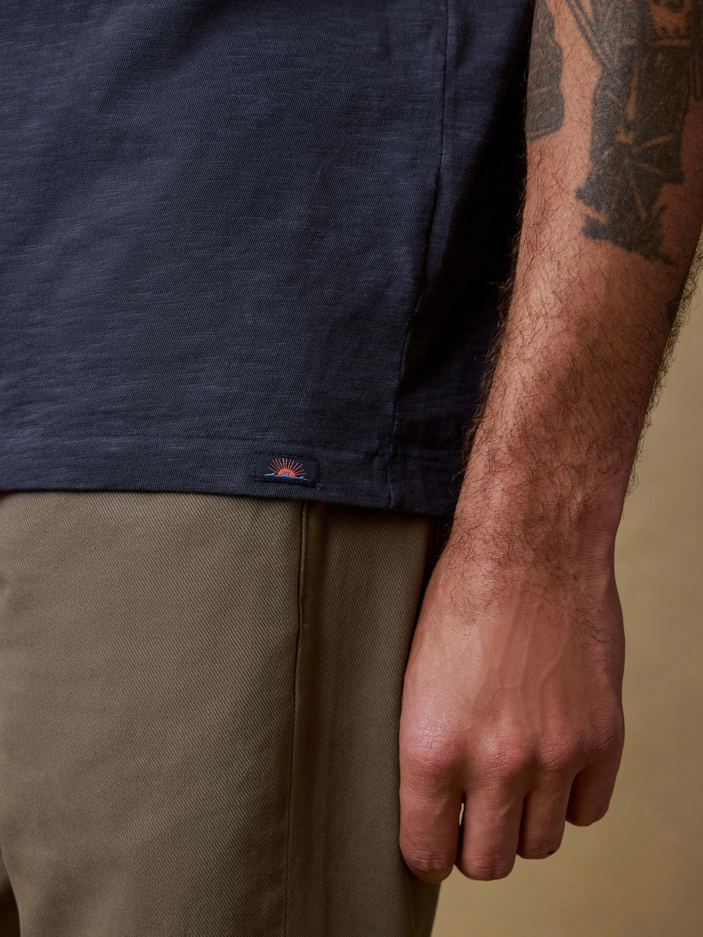 Sunwashed Regenerative Pocket Tee - Dune Navy