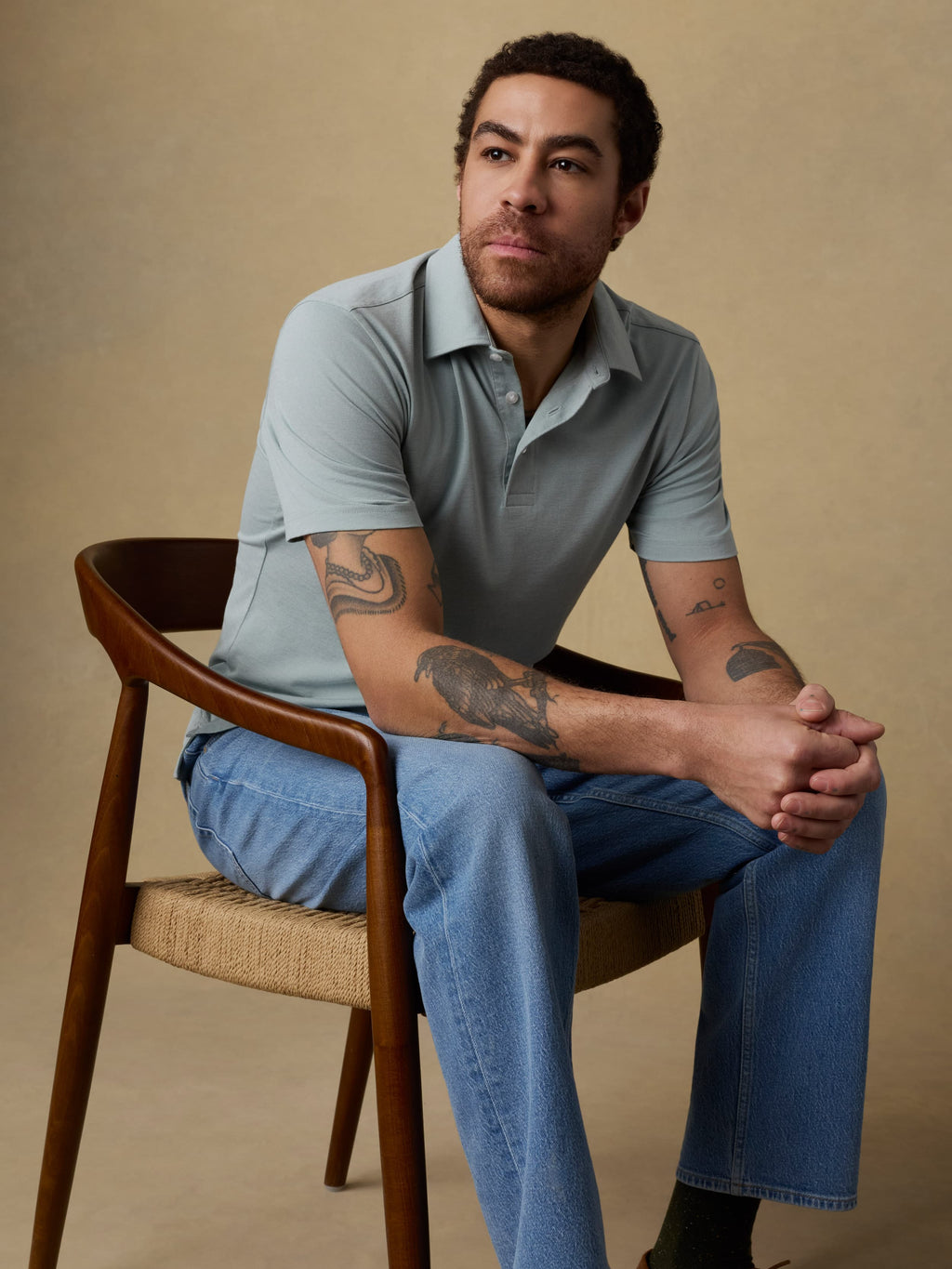 Short-Sleeve Movementâ„?Pique Polo - Aspen Green Melange