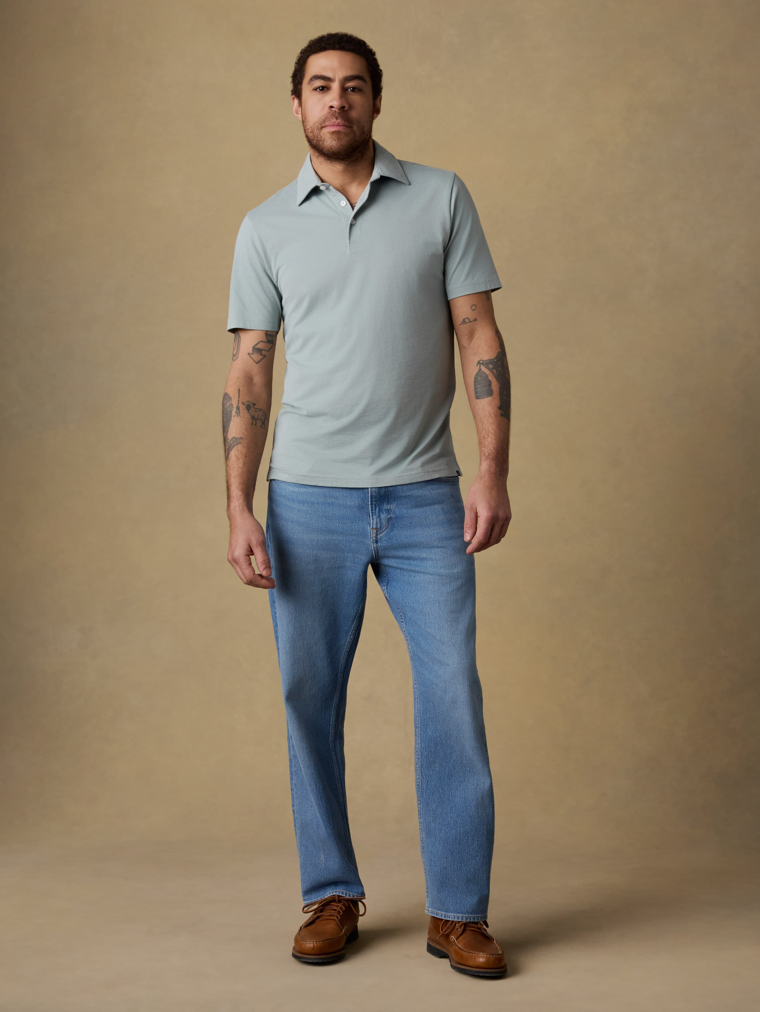 Short-Sleeve Movementâ„?Pique Polo - Aspen Green Melange