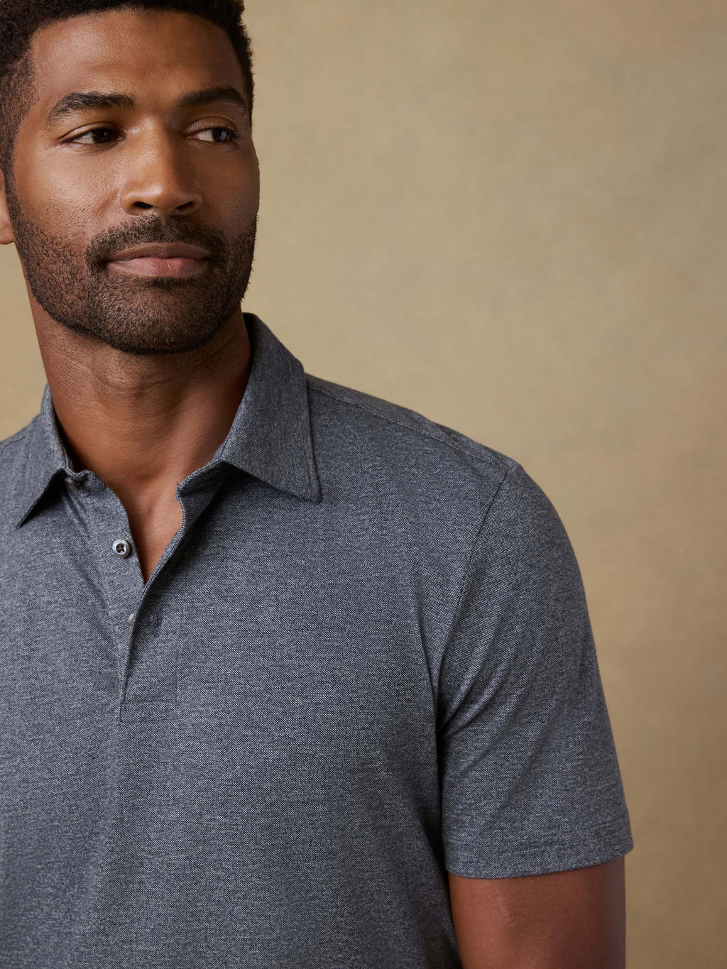 Short-Sleeve Movementâ„?Pique Polo - Dusty Iron Heather