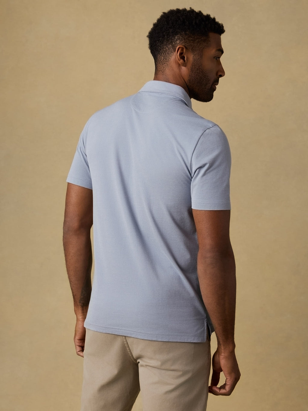Short-Sleeve Movementâ„?Pique Polo - Flint White Melange