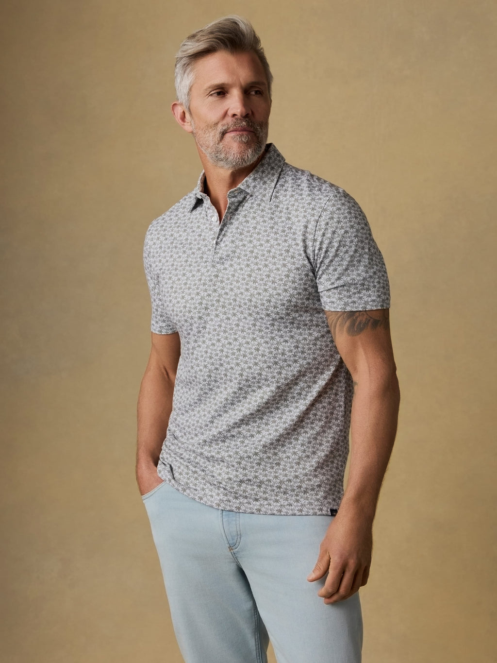 Short-Sleeve Movementâ„?Pique Polo - Olive Palm Beach