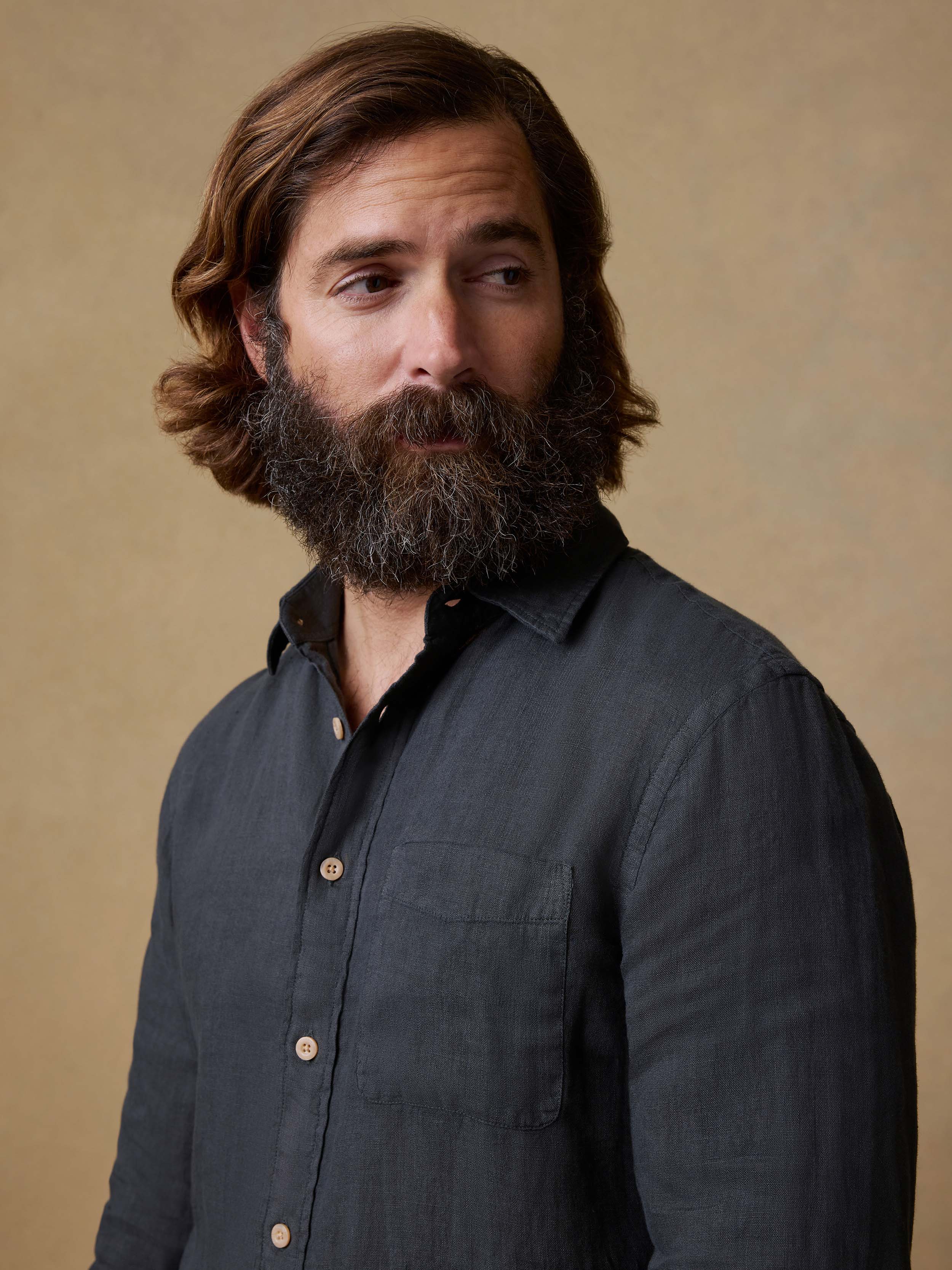 Laguna Linen Shirt - Washed Black