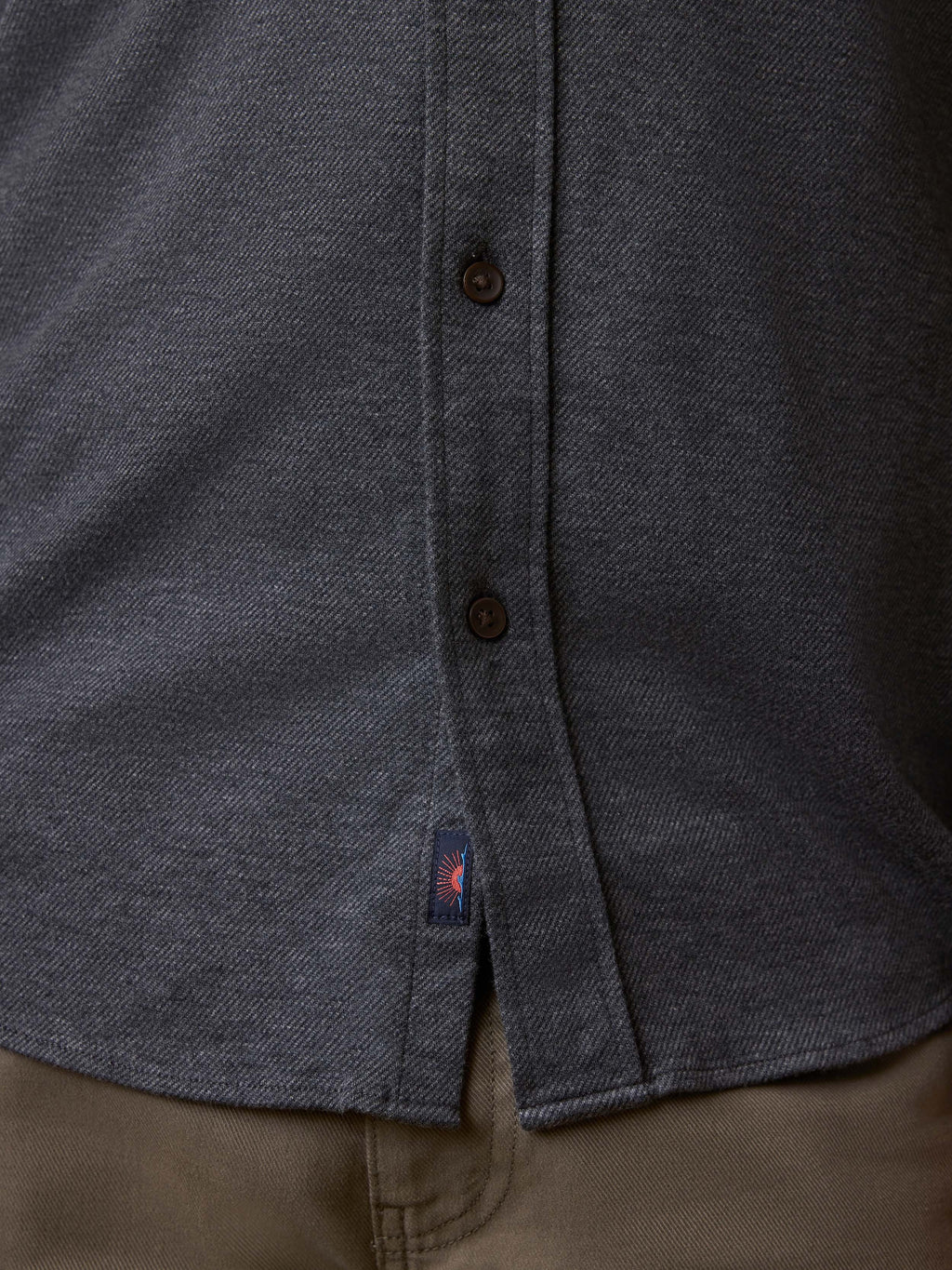 Coastline Knit Shirt - Charcoal Heather Twill
