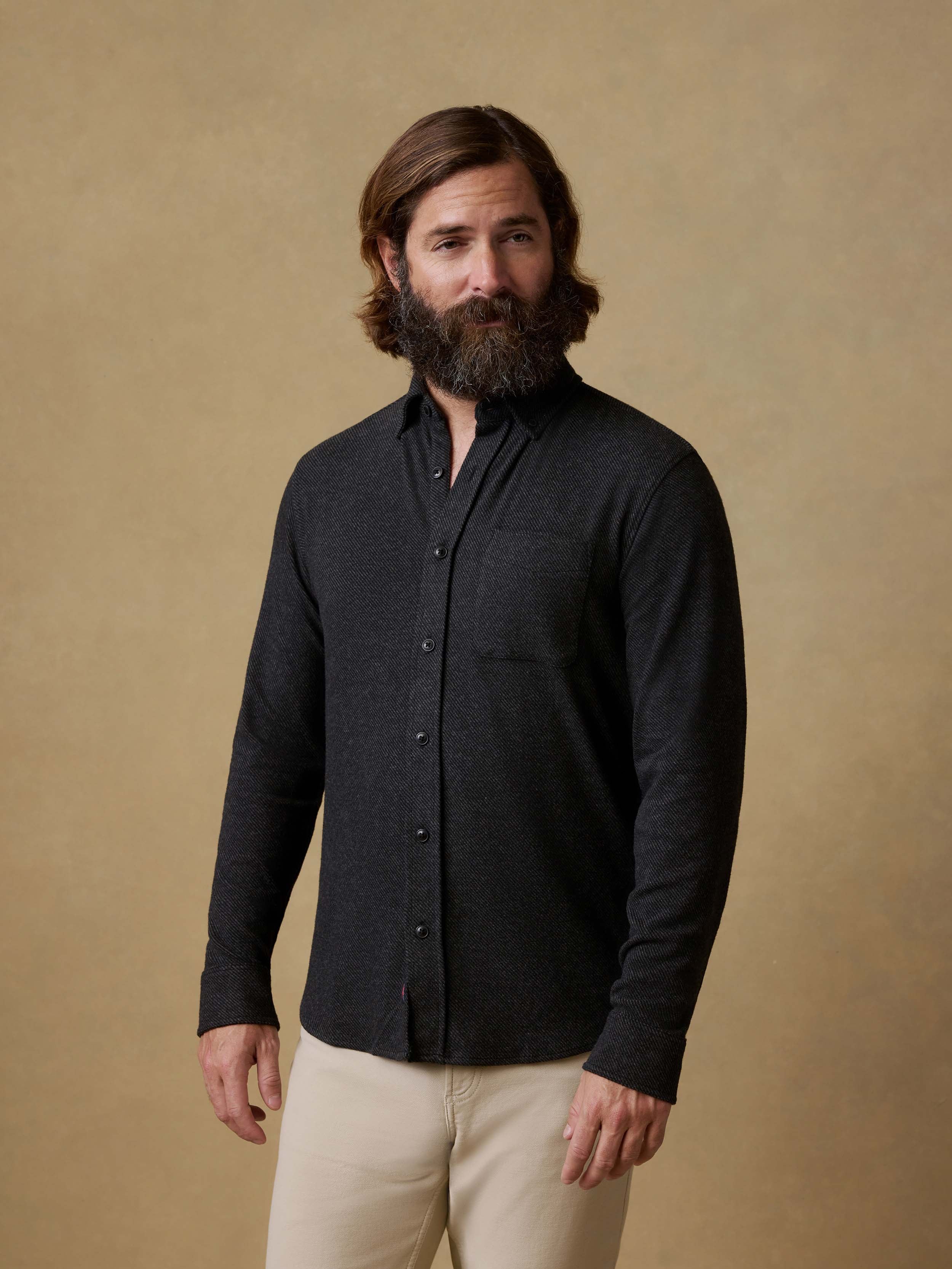 Legendâ„?Sweater Shirt (Single Pocket) - Heathered Black Twill