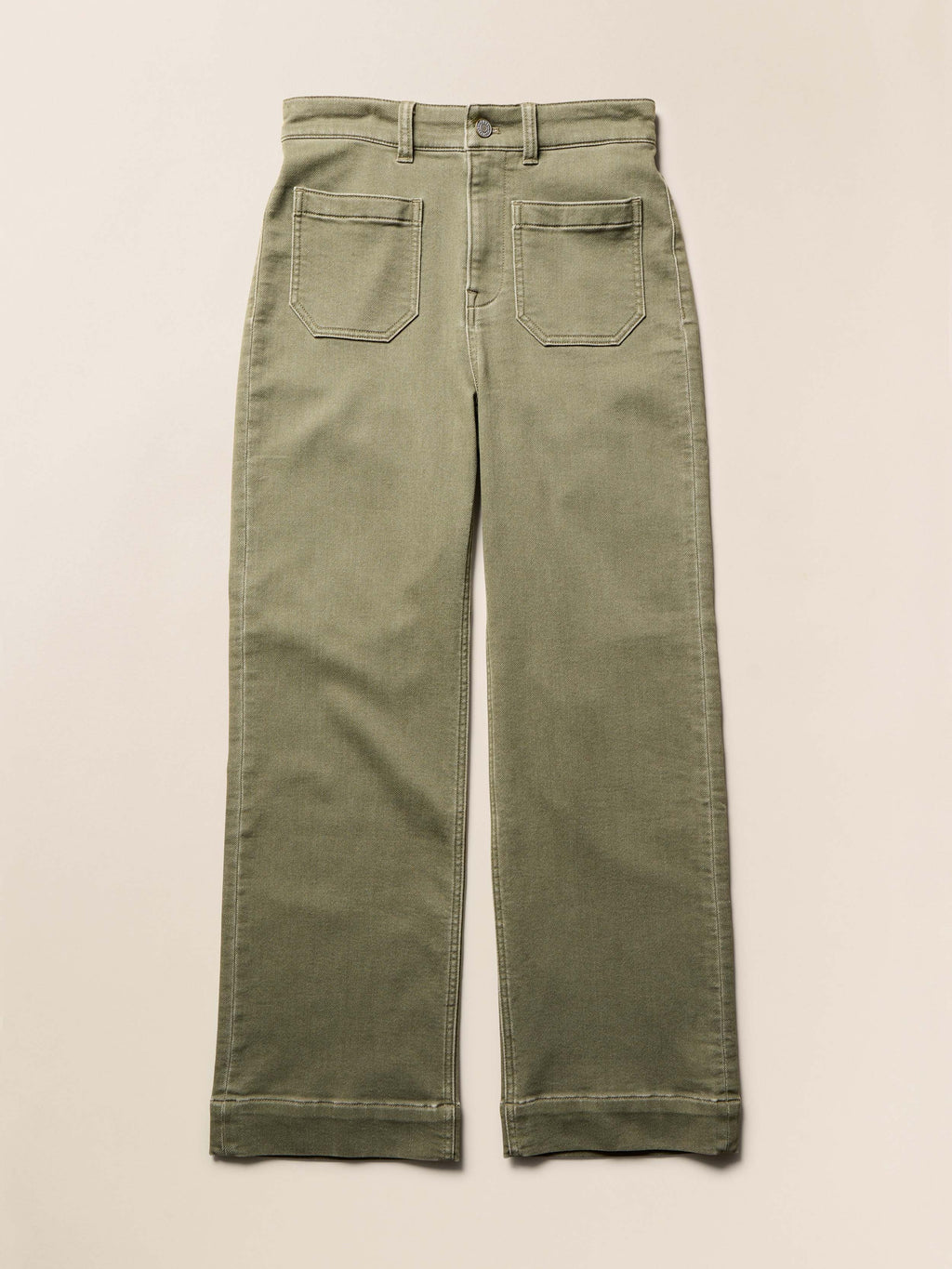Stretch Terry Patch Pocket Ankle Pant - Island Olive