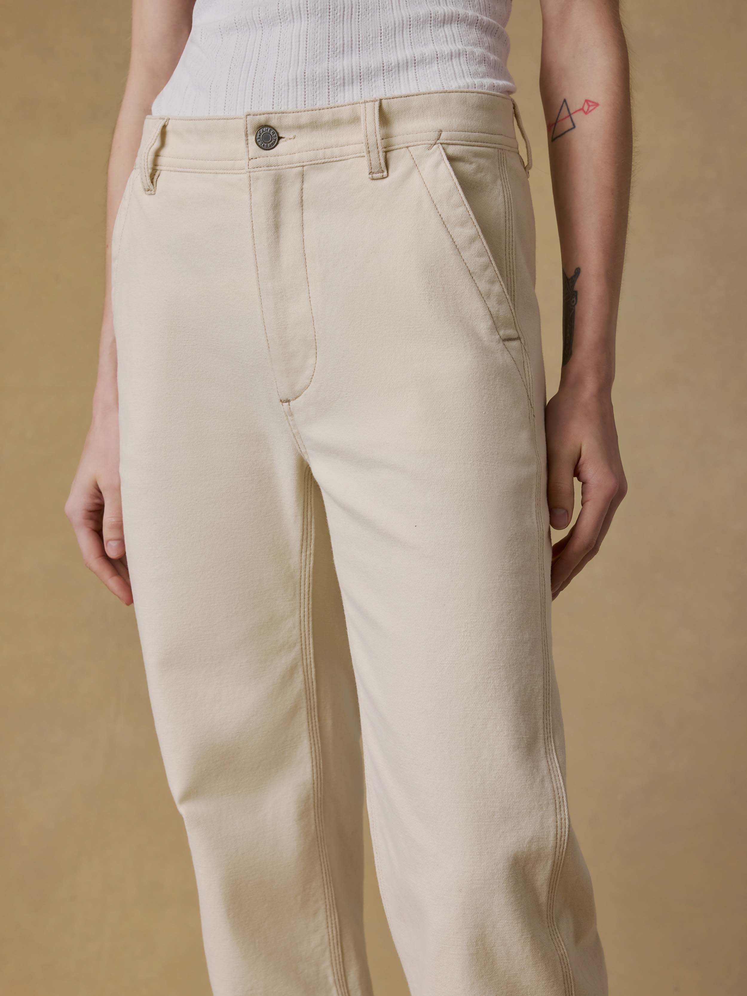 Sunwashed Canvas Dockside Pant - Sea Salt