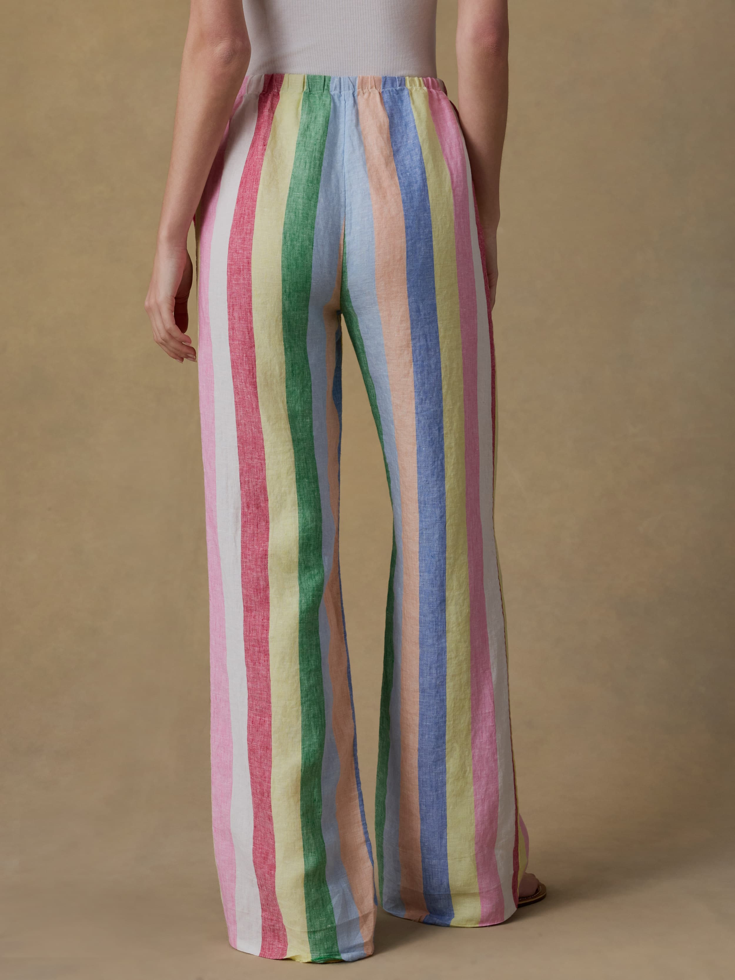 Laidback Linen Pant - Sunbeam Stripe