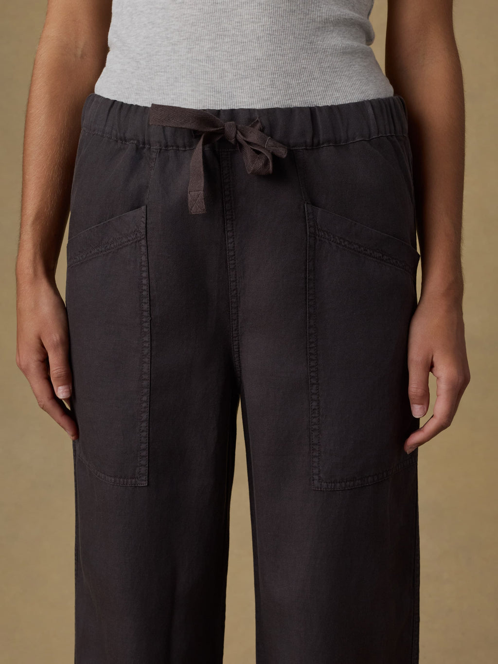 Topanga Drape Ankle Pant - Washed Black