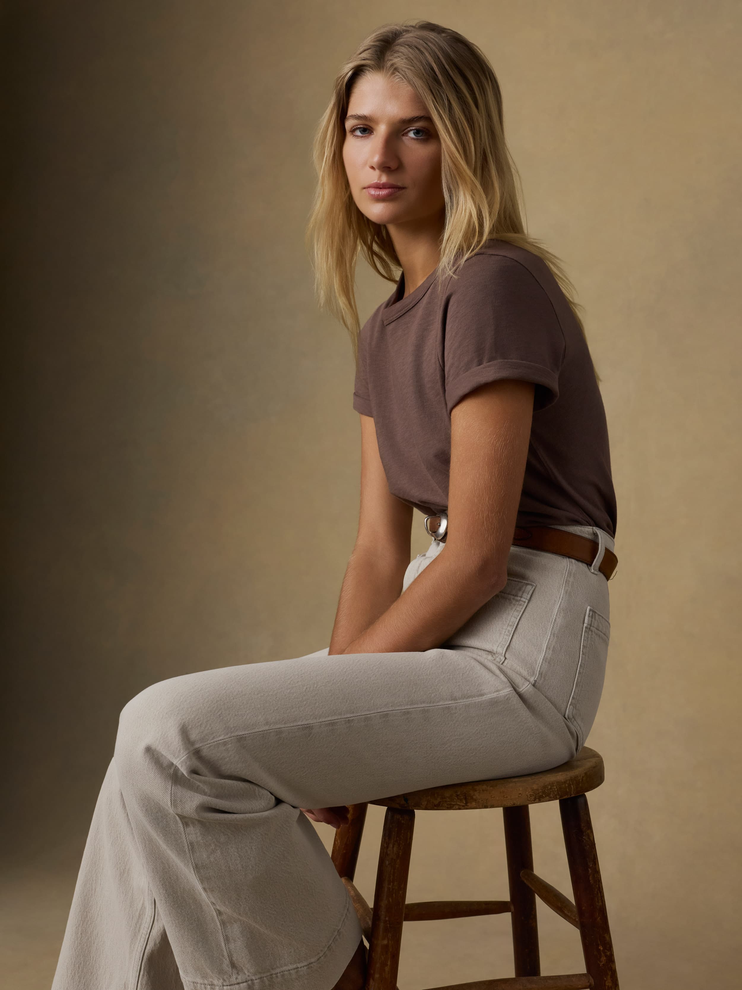 Sunwashed Regenerative Tee - Alpine Brown
