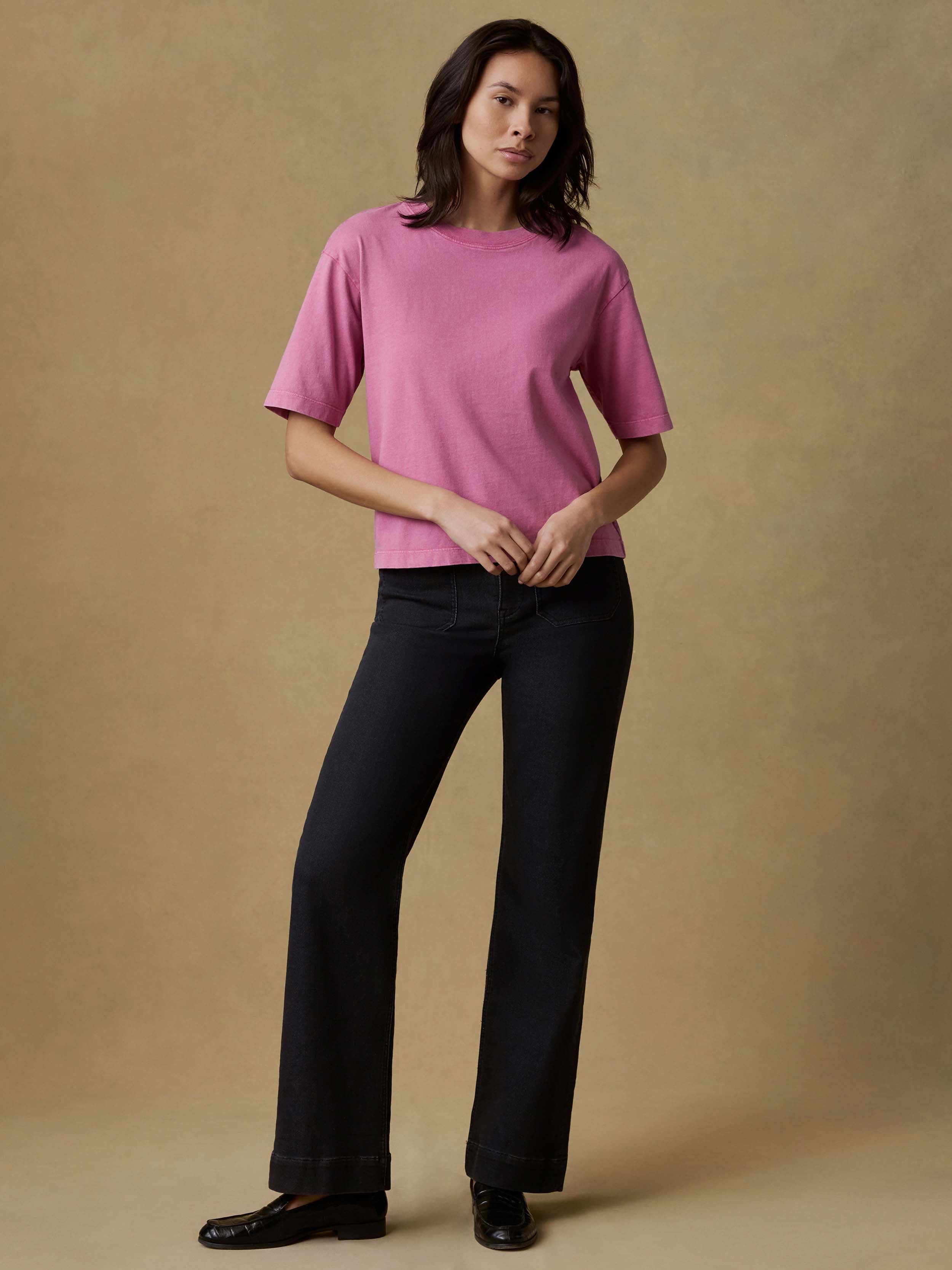 Recycled Cotton Vintage Tee - Ibis Rose