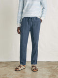 Linen Drawstring Pant - Look Out Navy