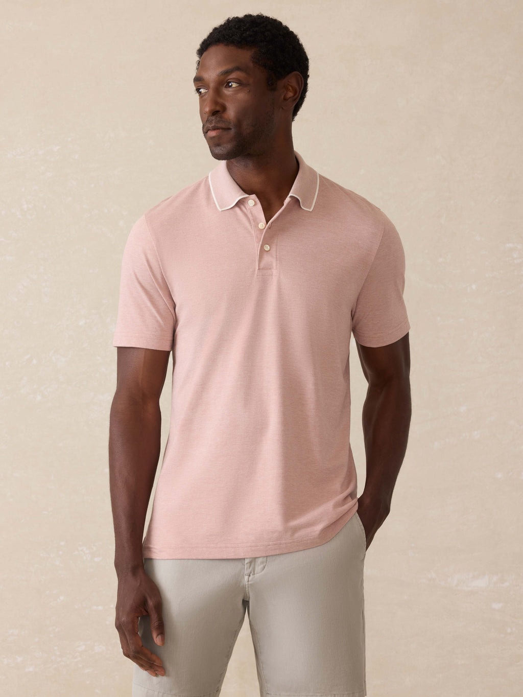 Short-Sleeve Movementâ„?Pique Polo - Sedona Melange