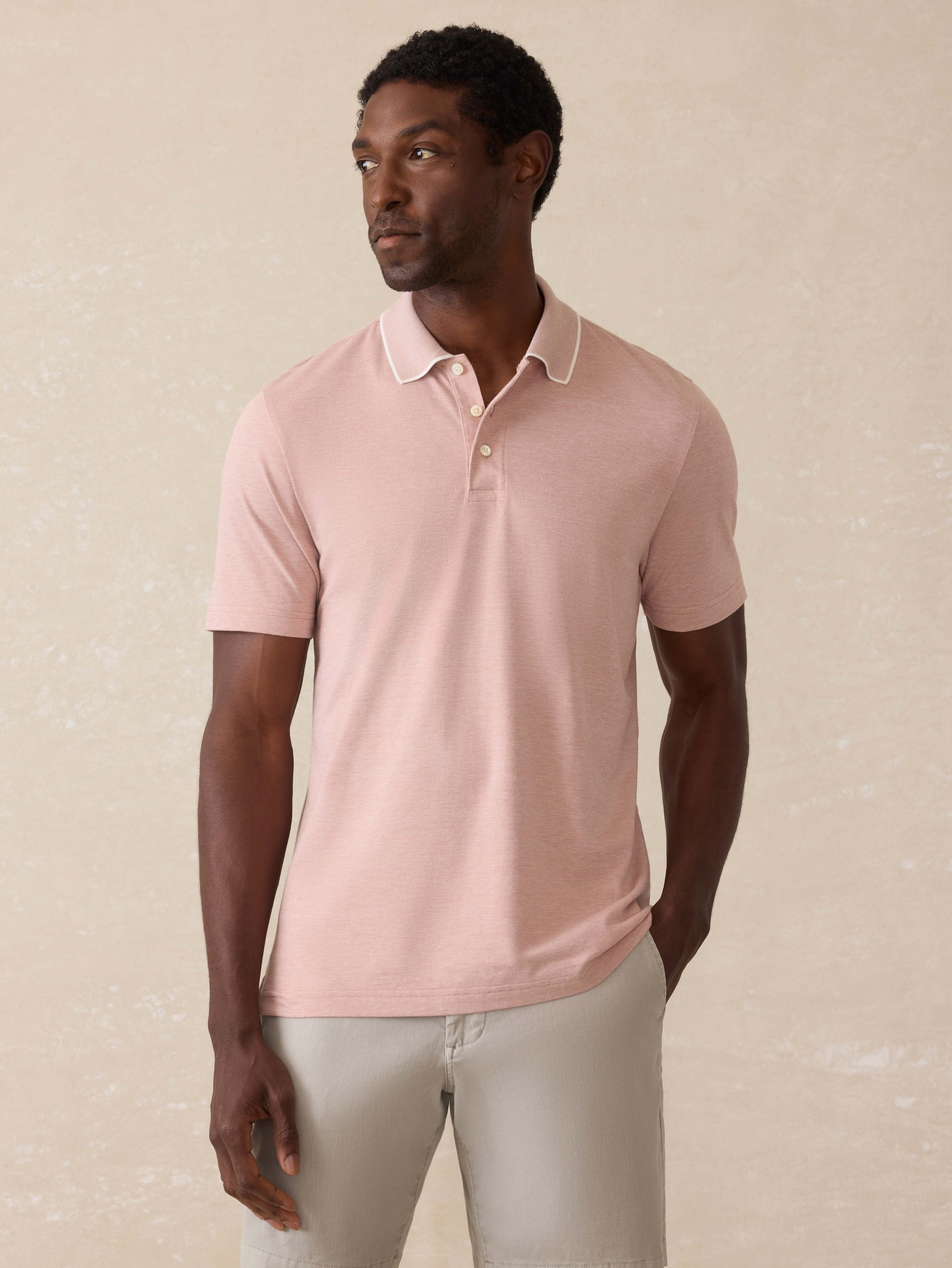 Short-Sleeve Movementâ„?Pique Polo - Sedona Melange