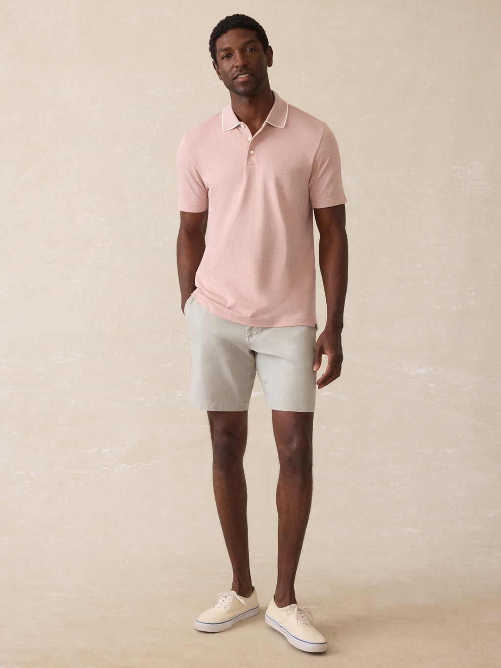 Short-Sleeve Movementâ„?Pique Polo - Sedona Melange