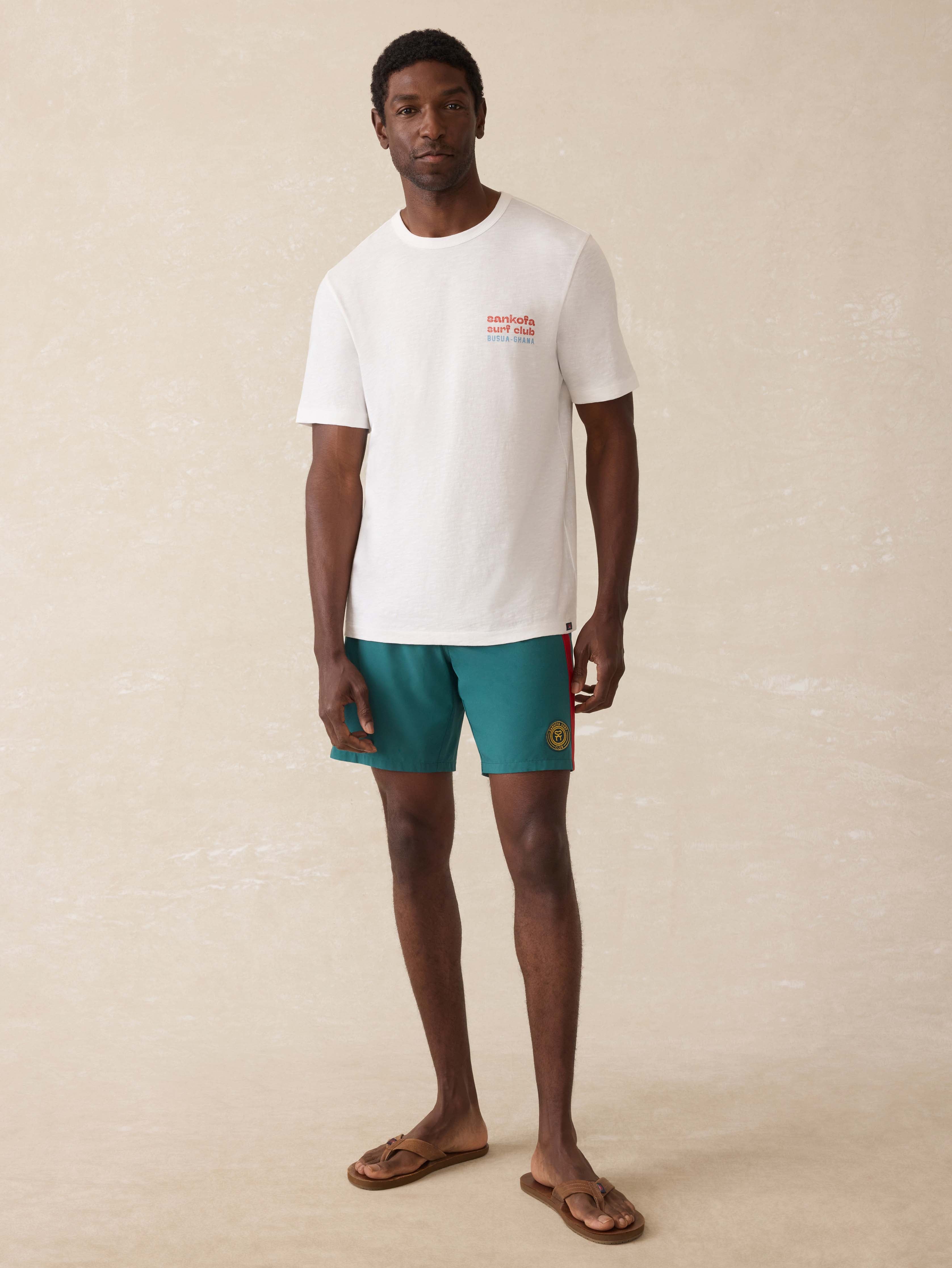 Surf Ghana Short-Sleeve Flag Graphic Tee - White