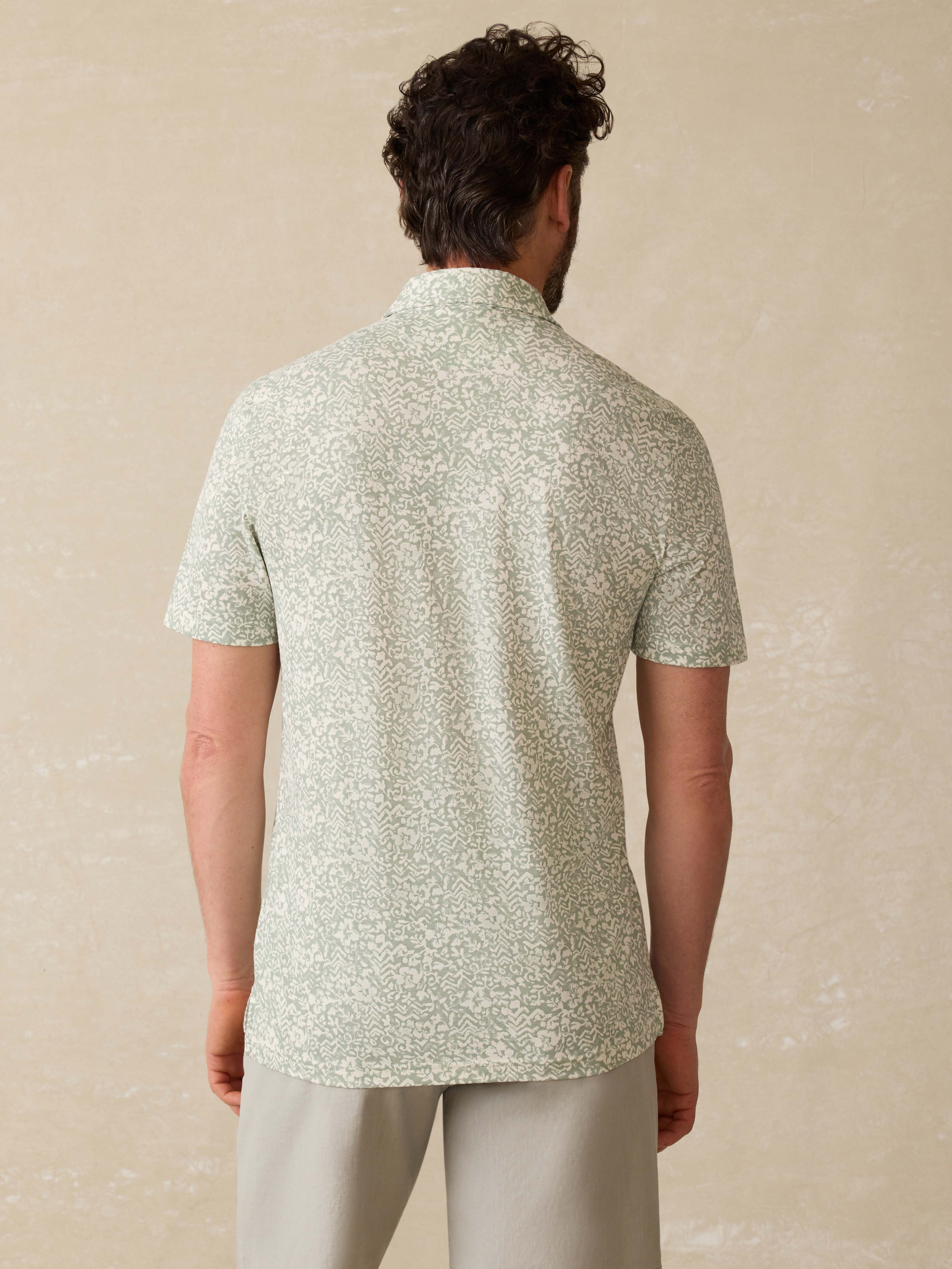 Short-Sleeve Movementâ„?Pique Polo - Dusty Sage Hilo
