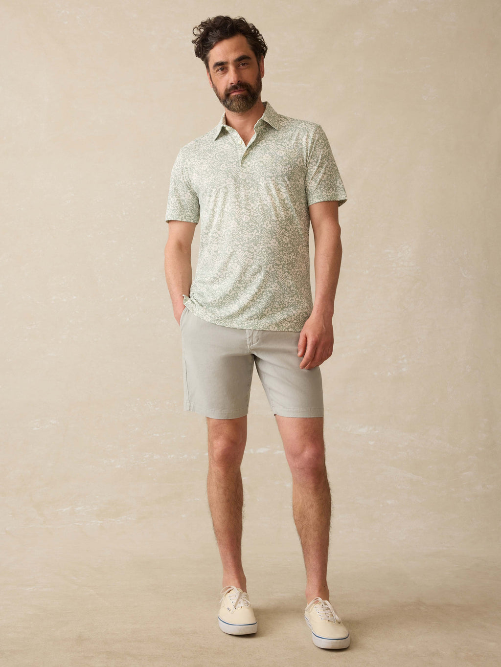 Short-Sleeve Movementâ„?Pique Polo - Dusty Sage Hilo