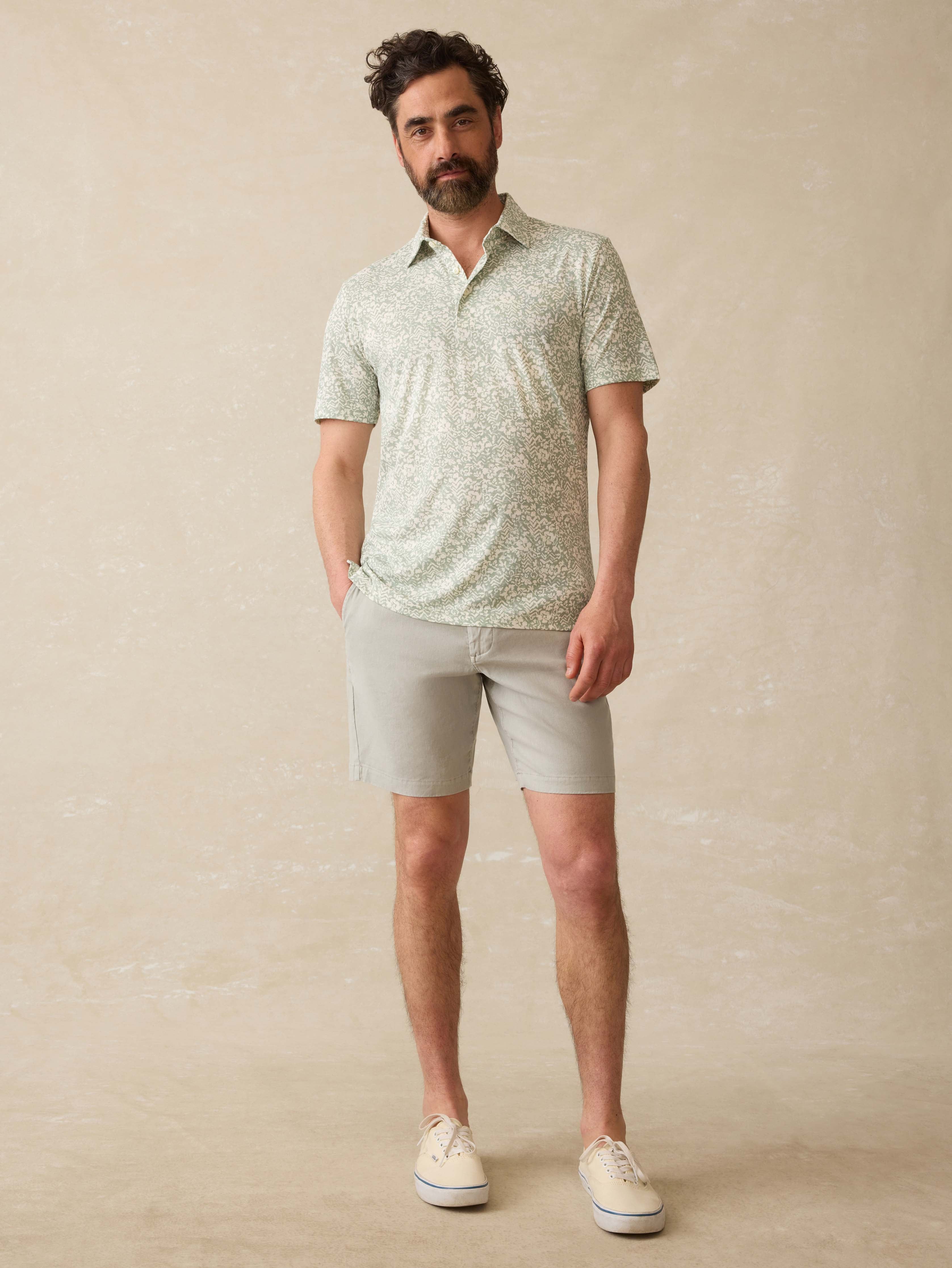 Short-Sleeve Movementâ„?Pique Polo - Dusty Sage Hilo