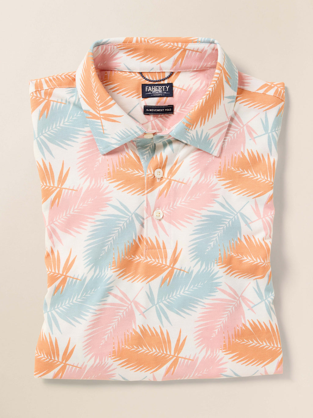Short-Sleeve Movementâ„?Pique Polo - Ivory Paradise Palm