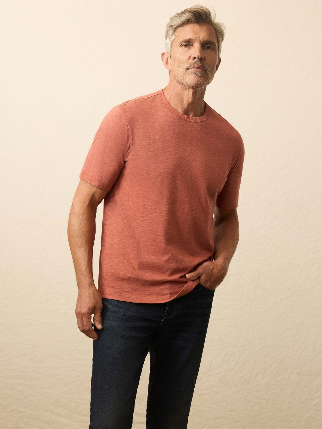 Sunwashed Regenerative Tee - Dusty Sienna