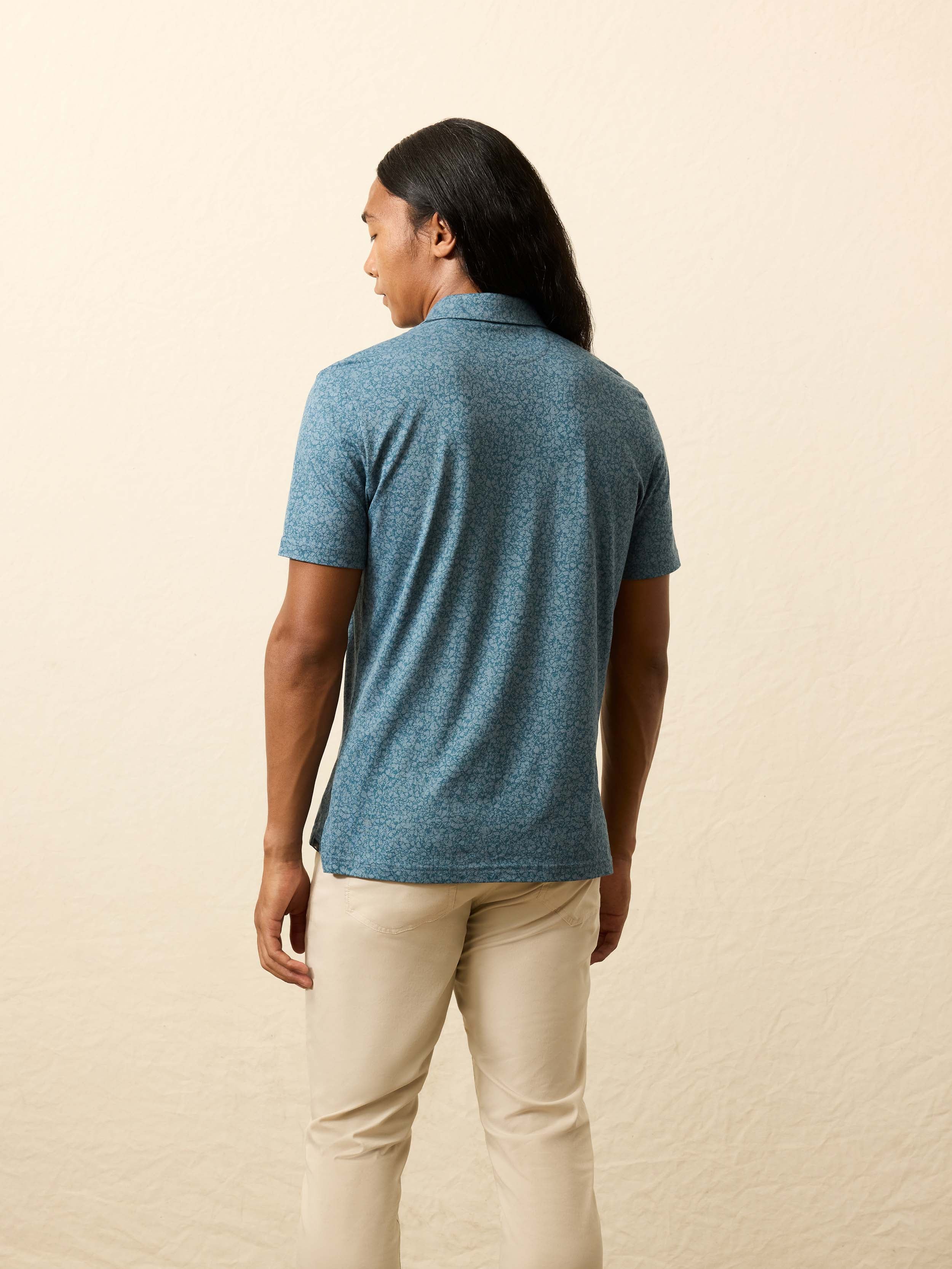 Short-Sleeve Movementâ„?Pique Polo - Eastern Sky Blossom