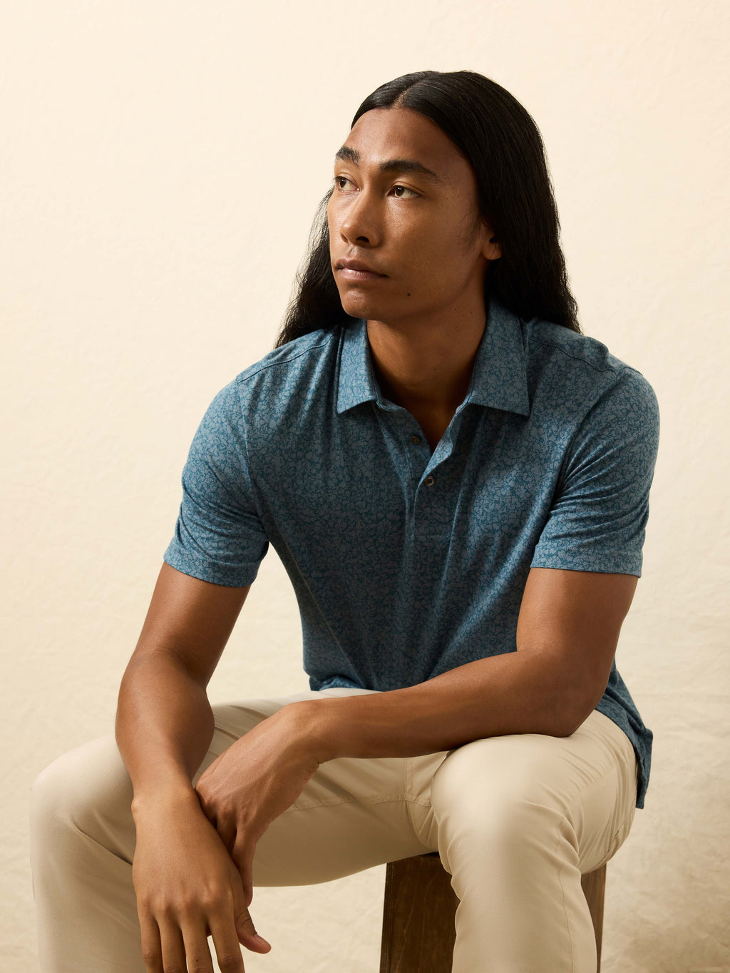 Short-Sleeve Movementâ„?Pique Polo - Eastern Sky Blossom