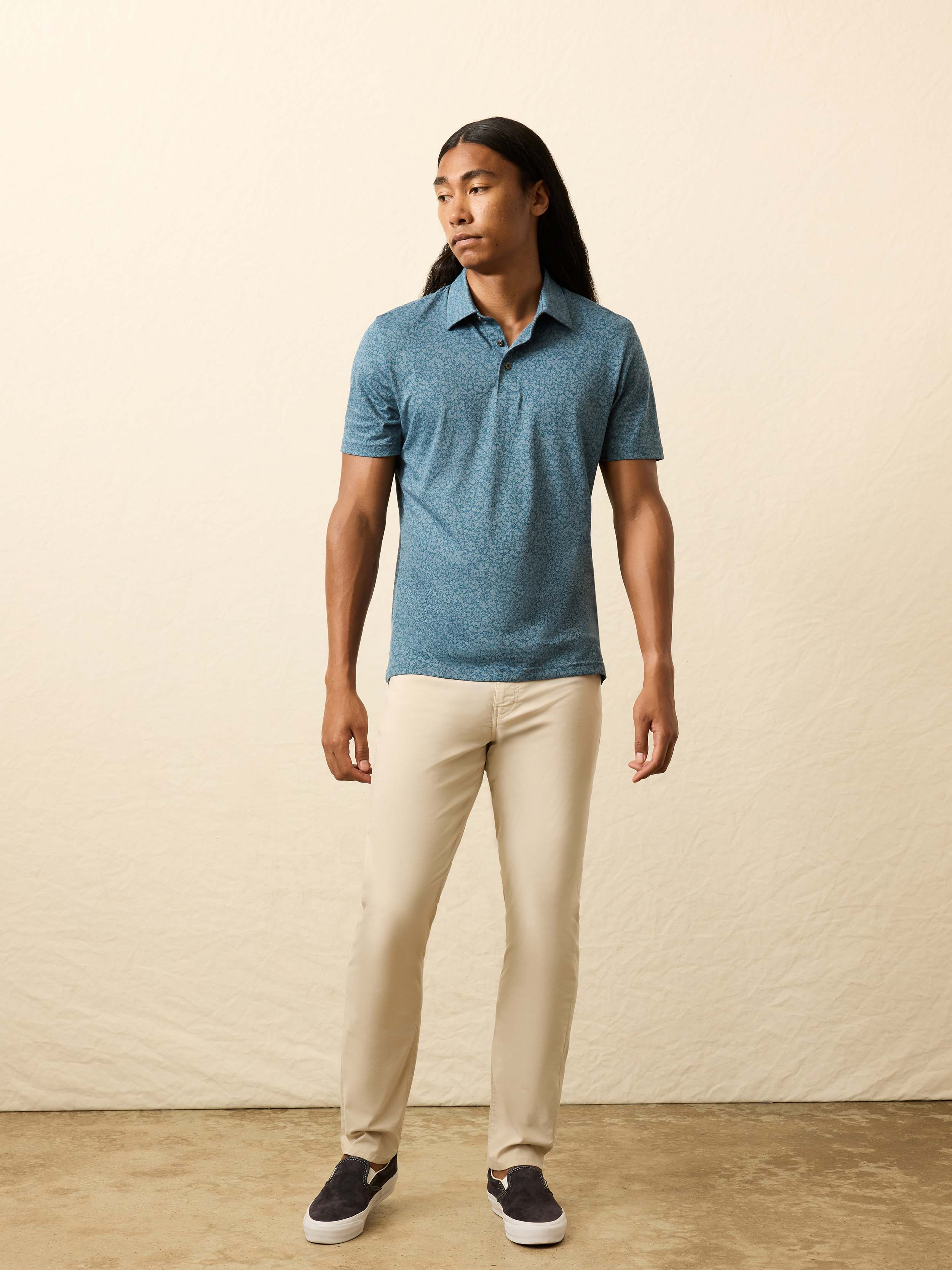 Short-Sleeve Movementâ„?Pique Polo - Eastern Sky Blossom