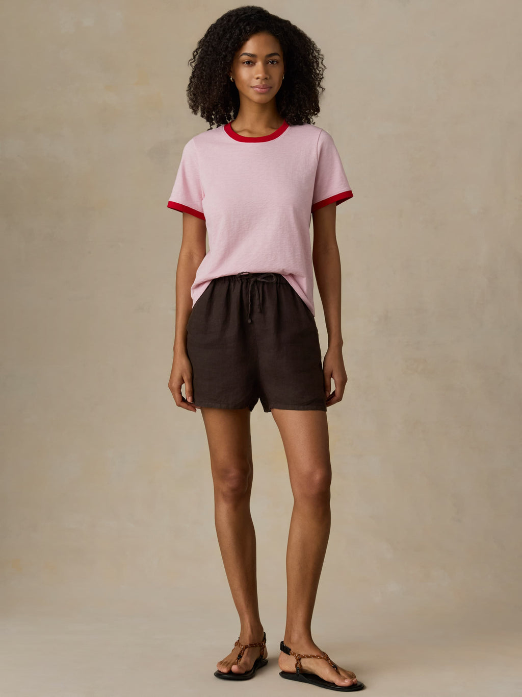 Laguna Linen Montecito Short - Demitasse