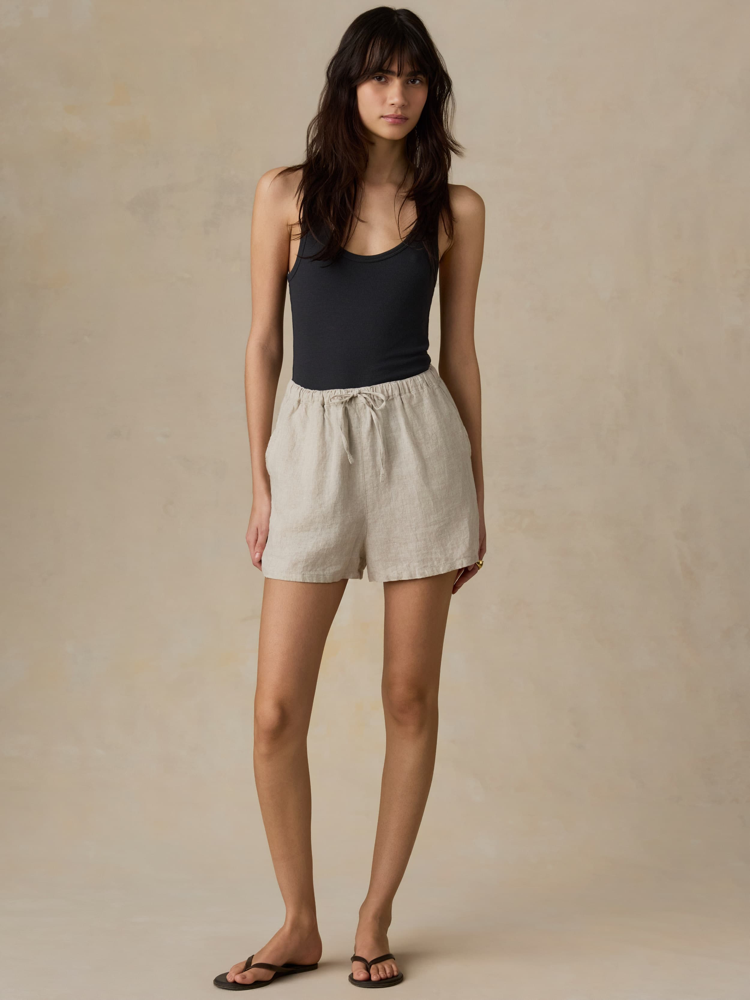 Laguna Linen Montecito Short - Flax