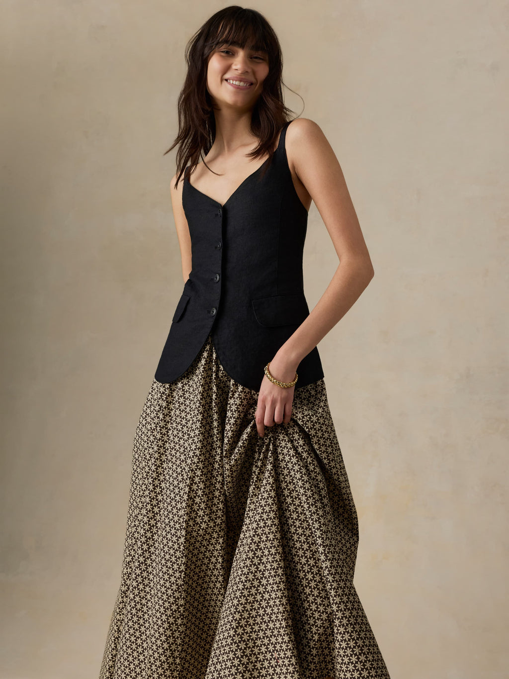 Coastal Poplin Nera Skirt - Bloom Trail Floral