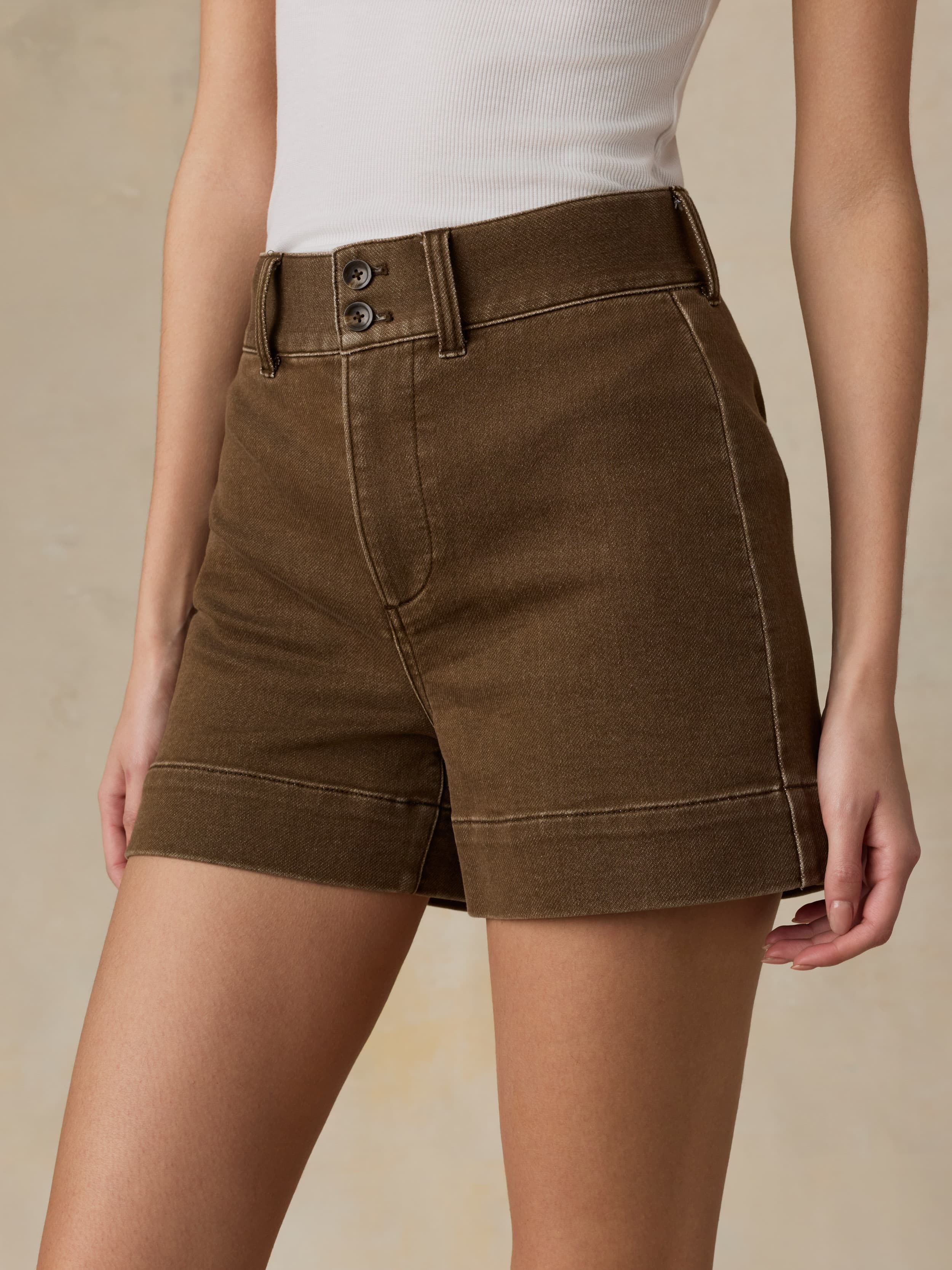 Stretch Terry Sailor Short - Walnut