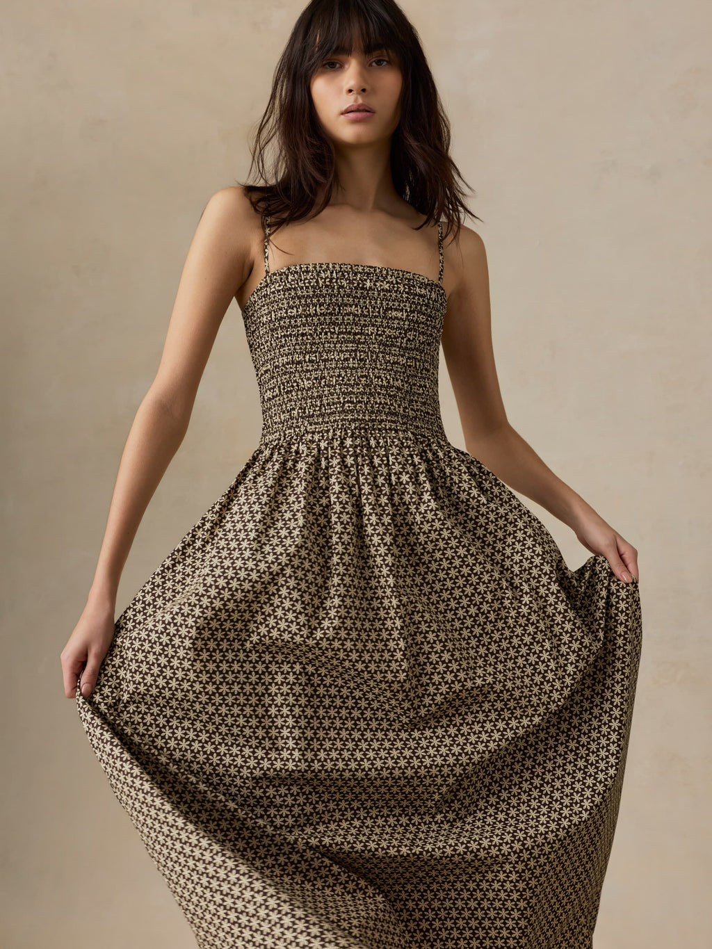 Coastal Poplin Lucia Dress - Bloom Trail Floral
