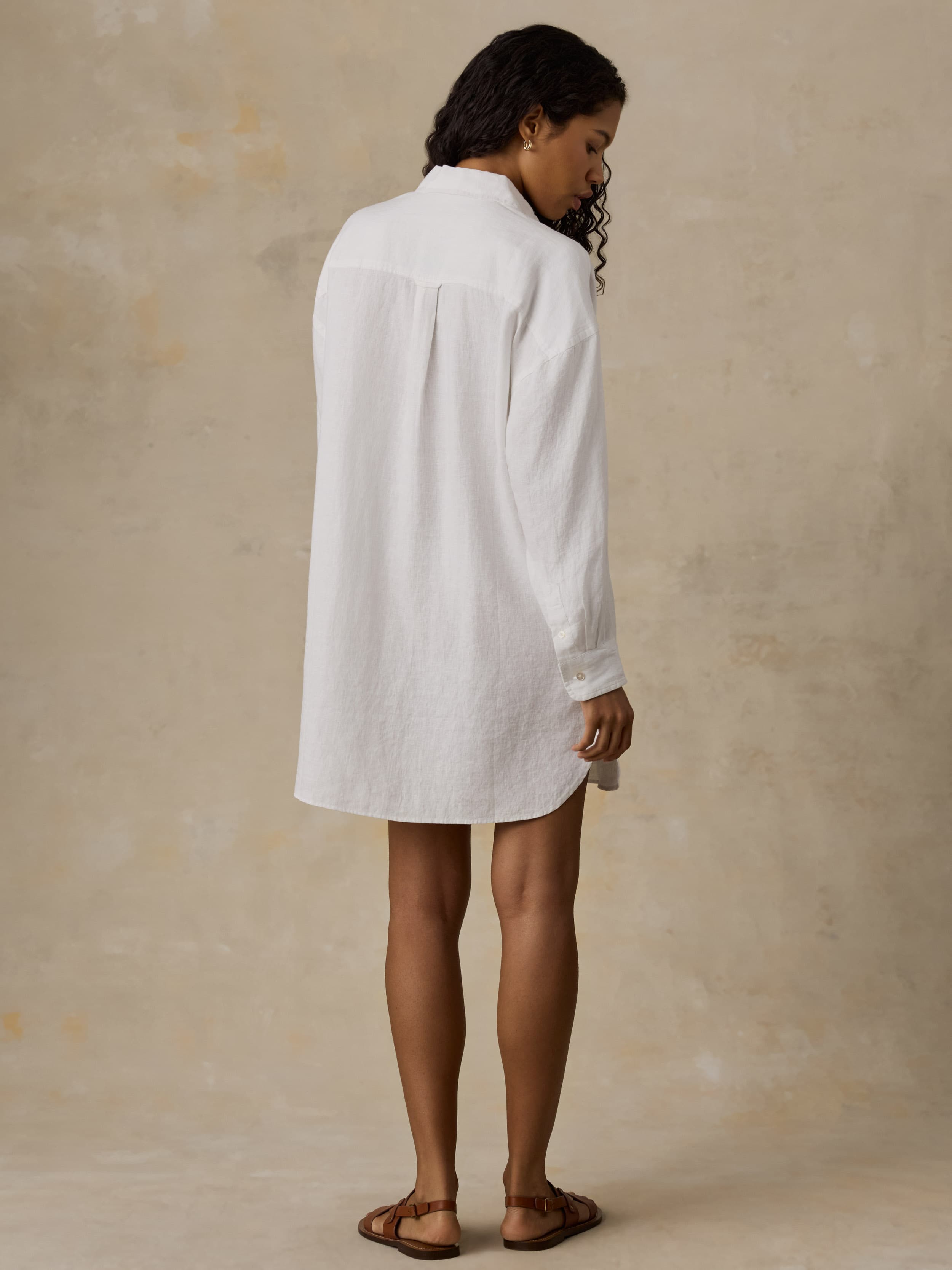Laguna Linen Kova Shirtdress - White