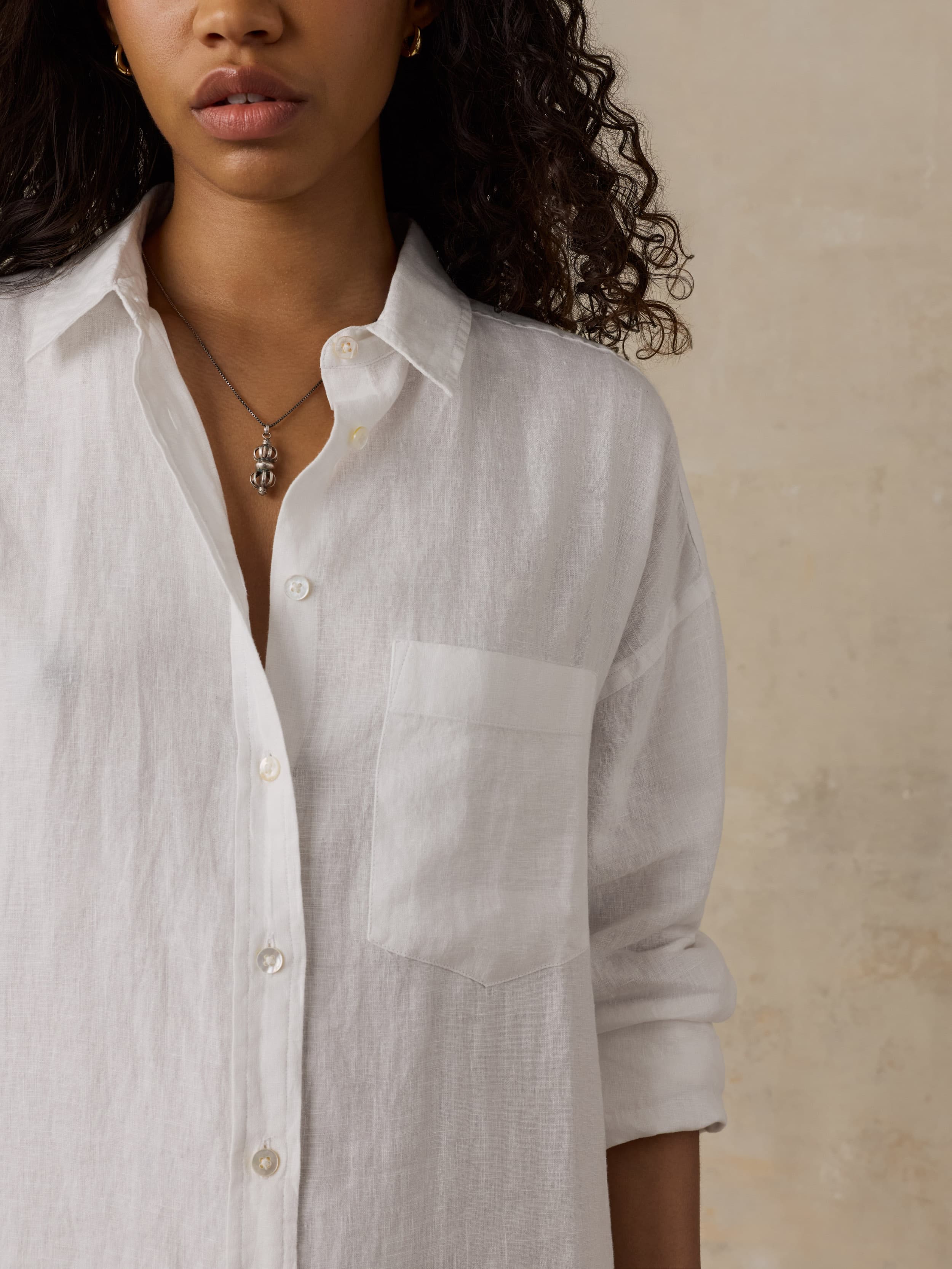 Laguna Linen Kova Shirtdress - White