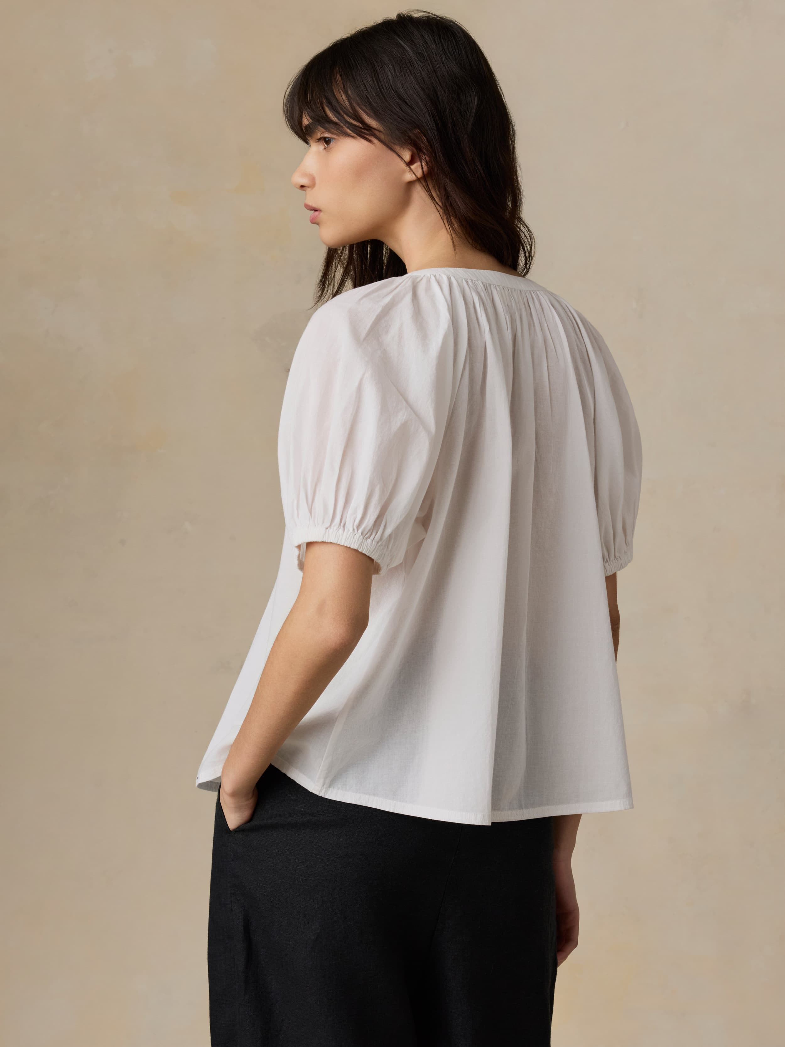 Voile Lettie Top - White