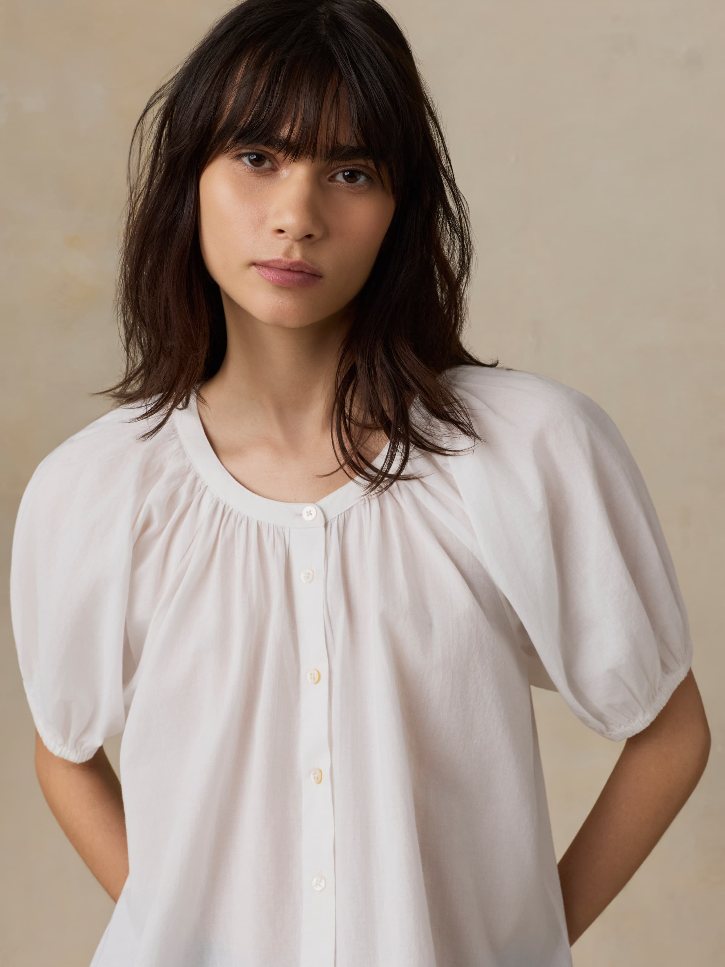 Voile Lettie Top - White