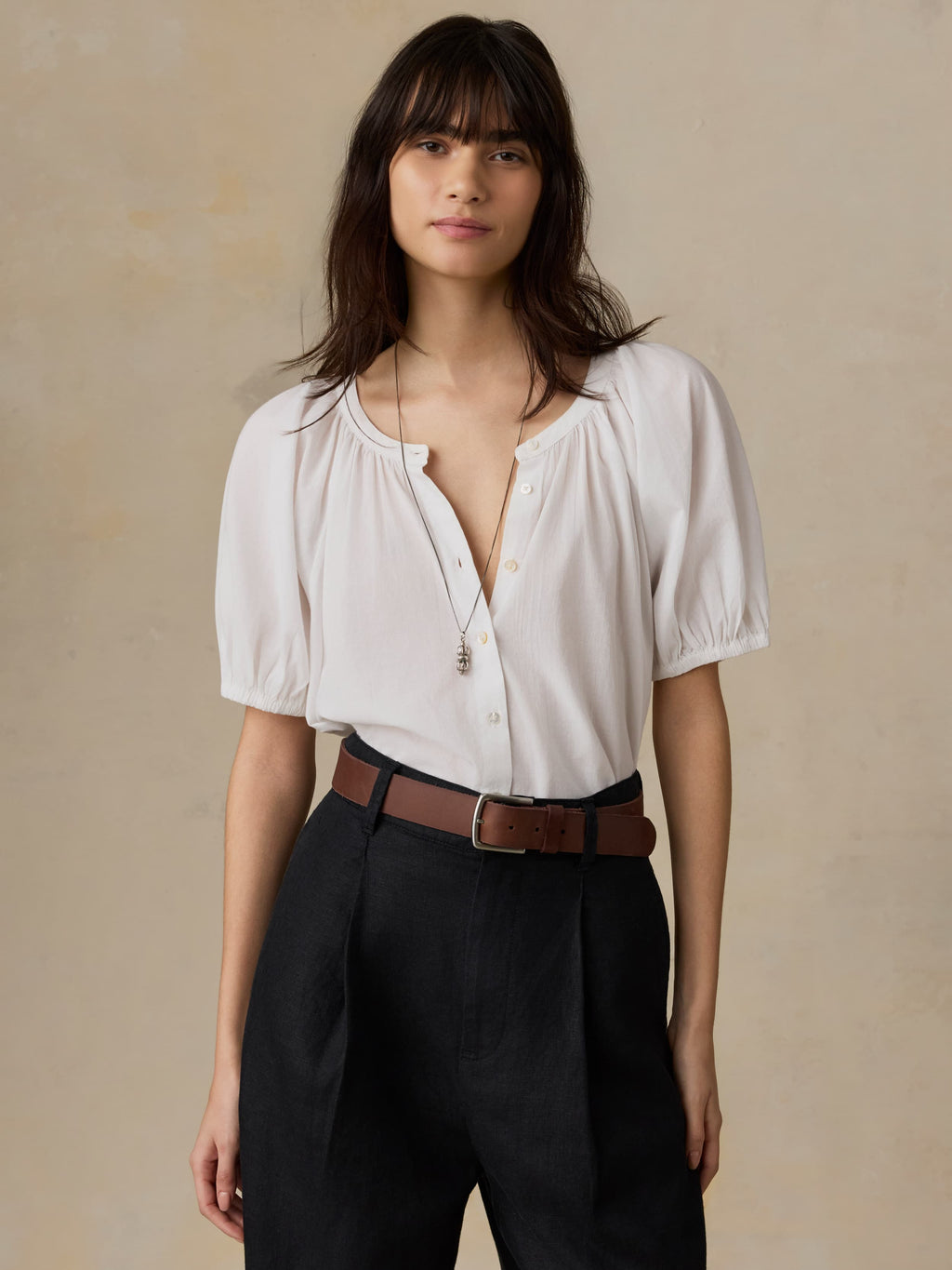 Voile Lettie Top - White
