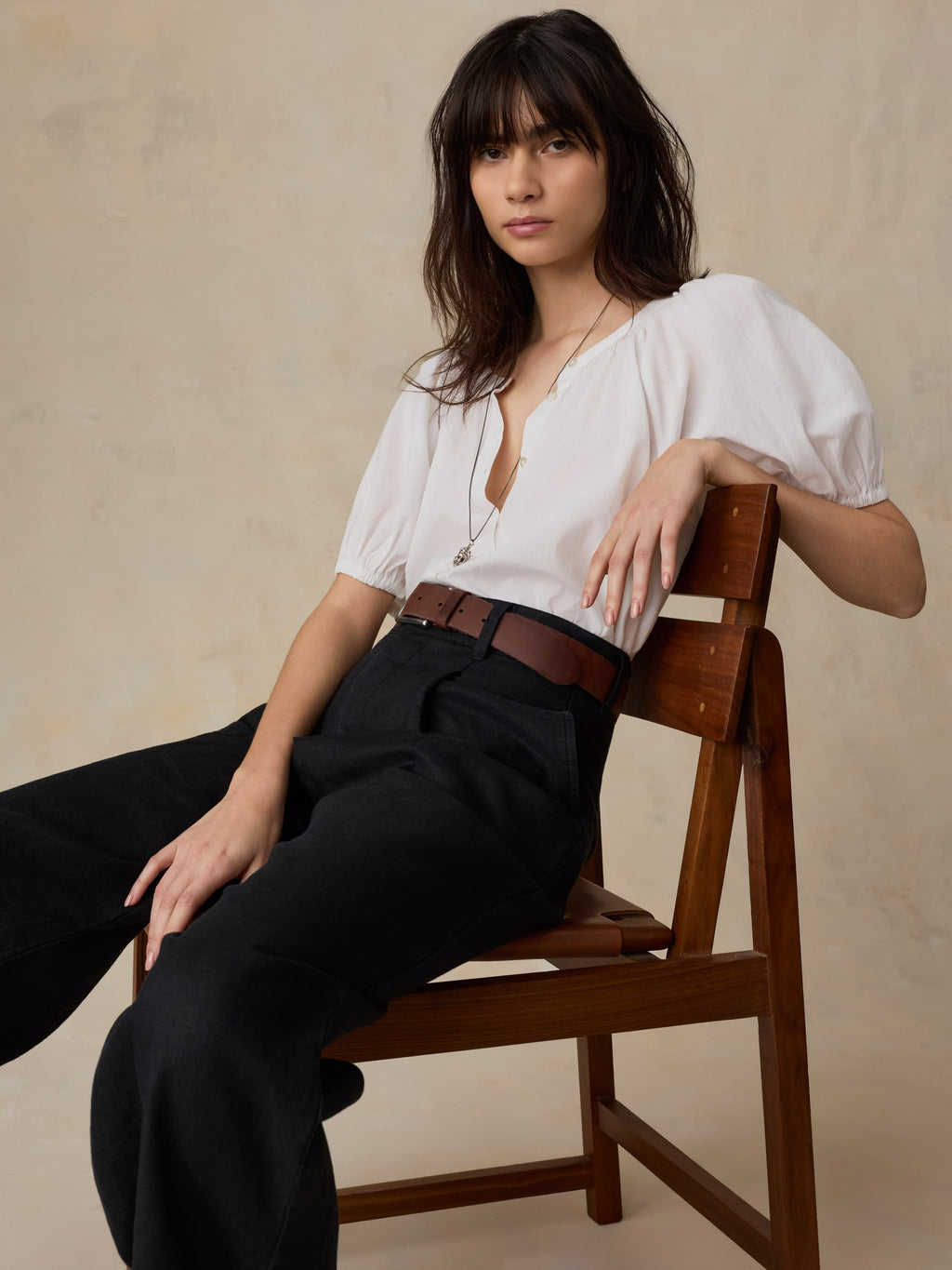 Voile Lettie Top - White