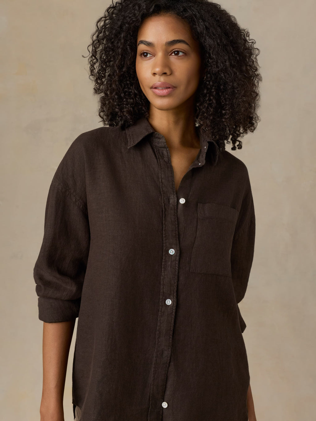 Laguna Linen Relaxed Shirt - Demitasse