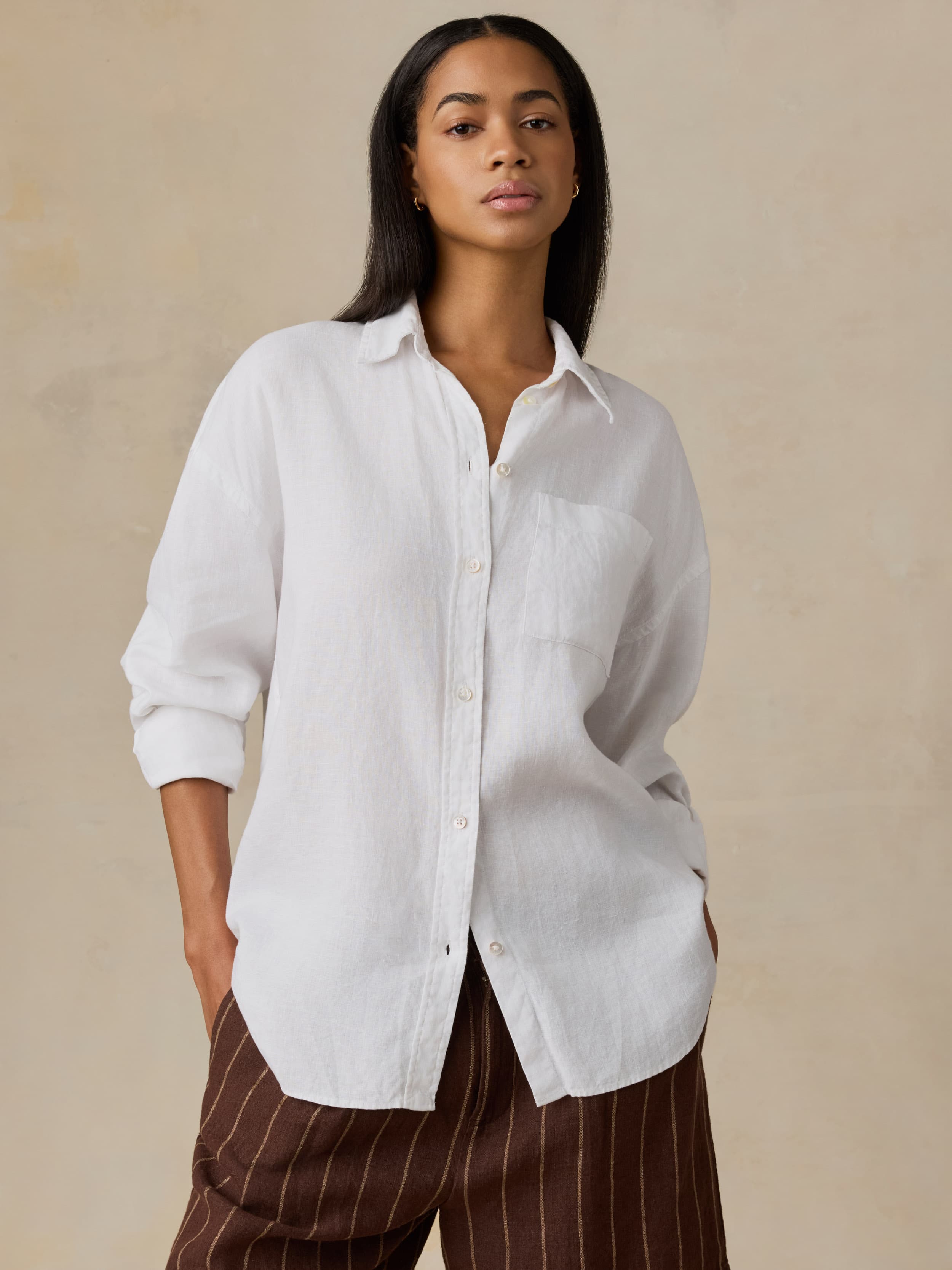 Laguna Linen Relaxed Shirt - White