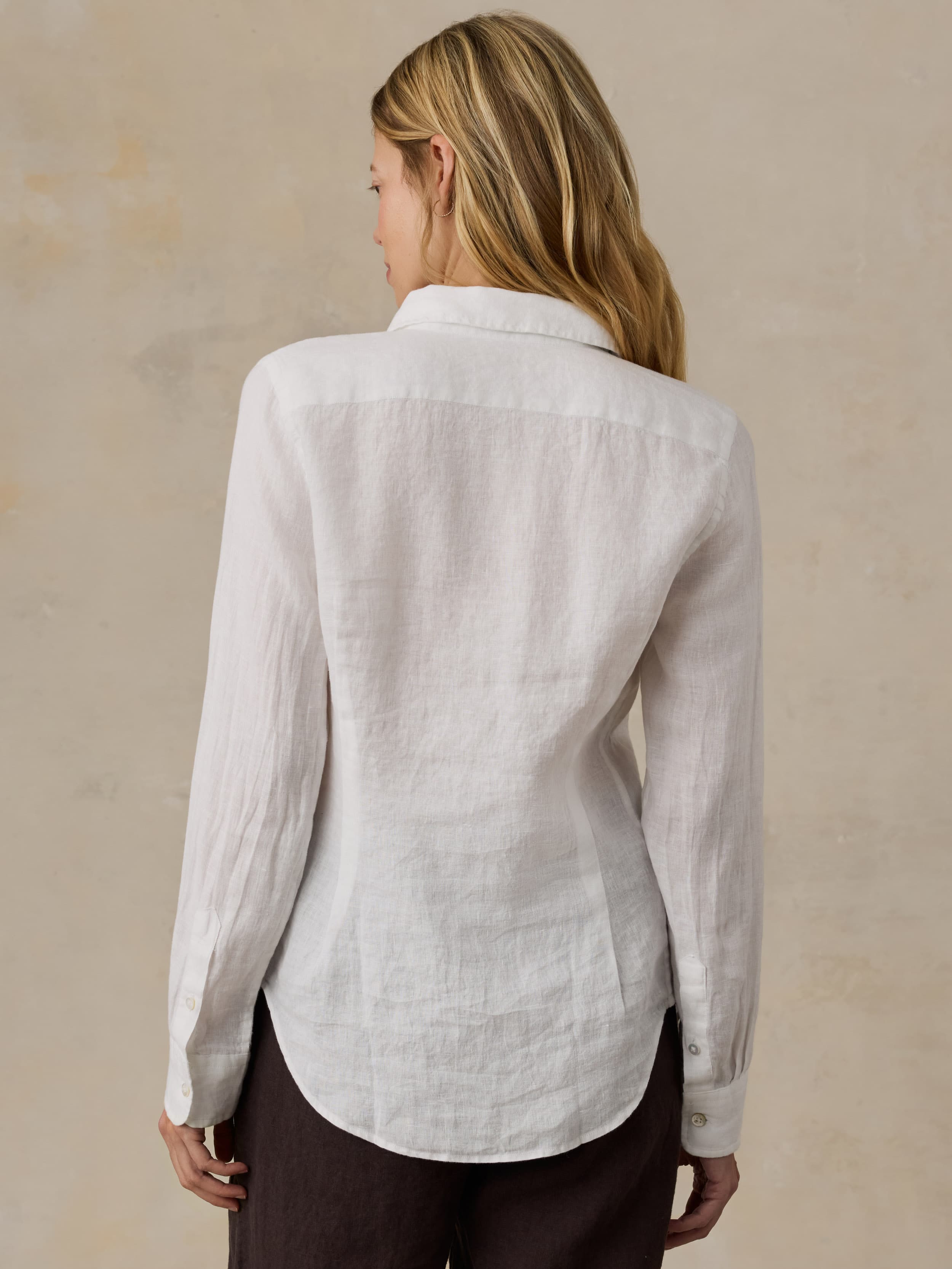 Laguna Linen Classic Shirt - White