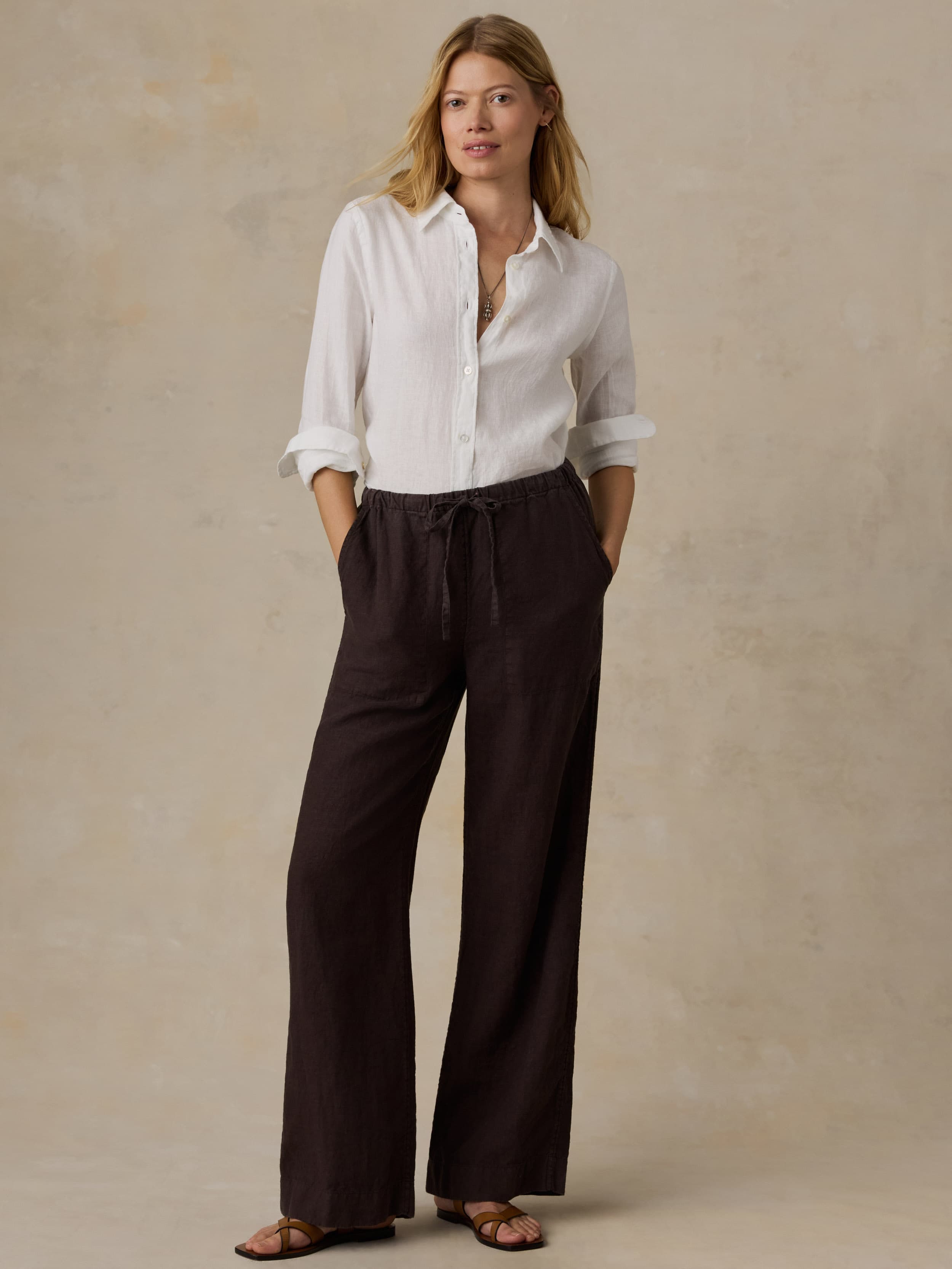 Laguna Linen Classic Shirt - White