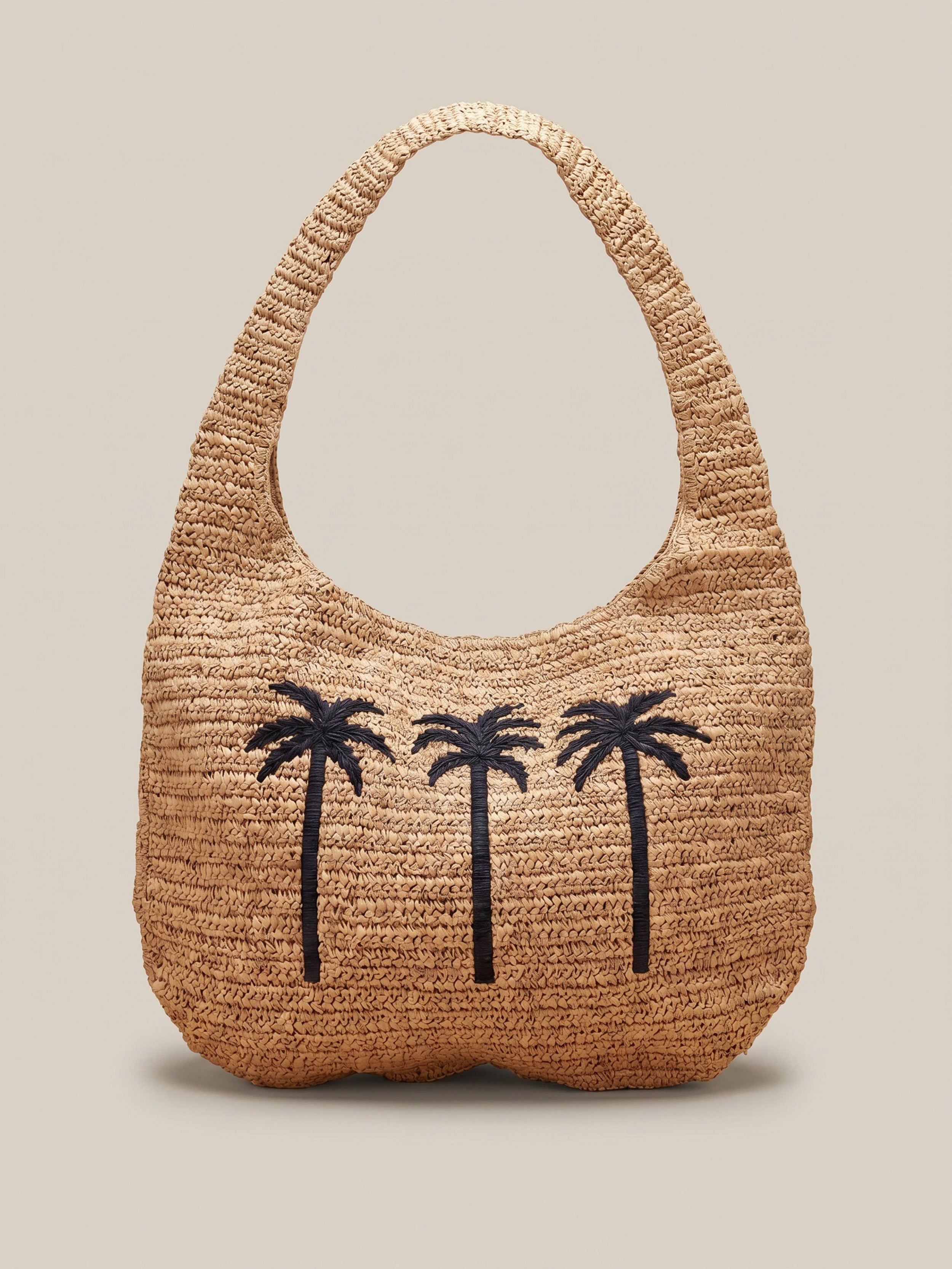 Straw Palm Beach Tote - Toasted Natural